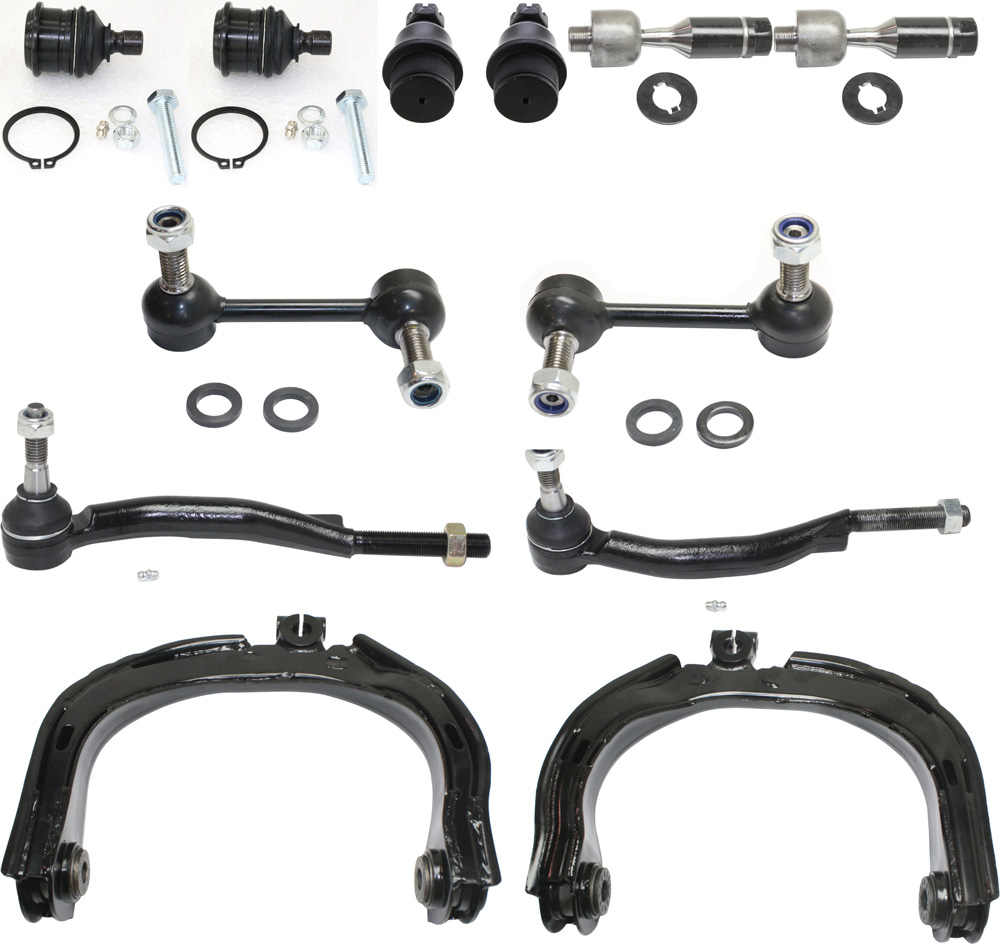 AM ASCENDER 04-08-9-7X 05-09 FRONT CONTROL ARM KIT RH AND LH Upper 12 pc kit with Ball Joints Control Arms Sway Bar Links and Tie Rod Ends SKU KIT 101717-40 OEM 104-335-260-156-050-000-000-000-000
