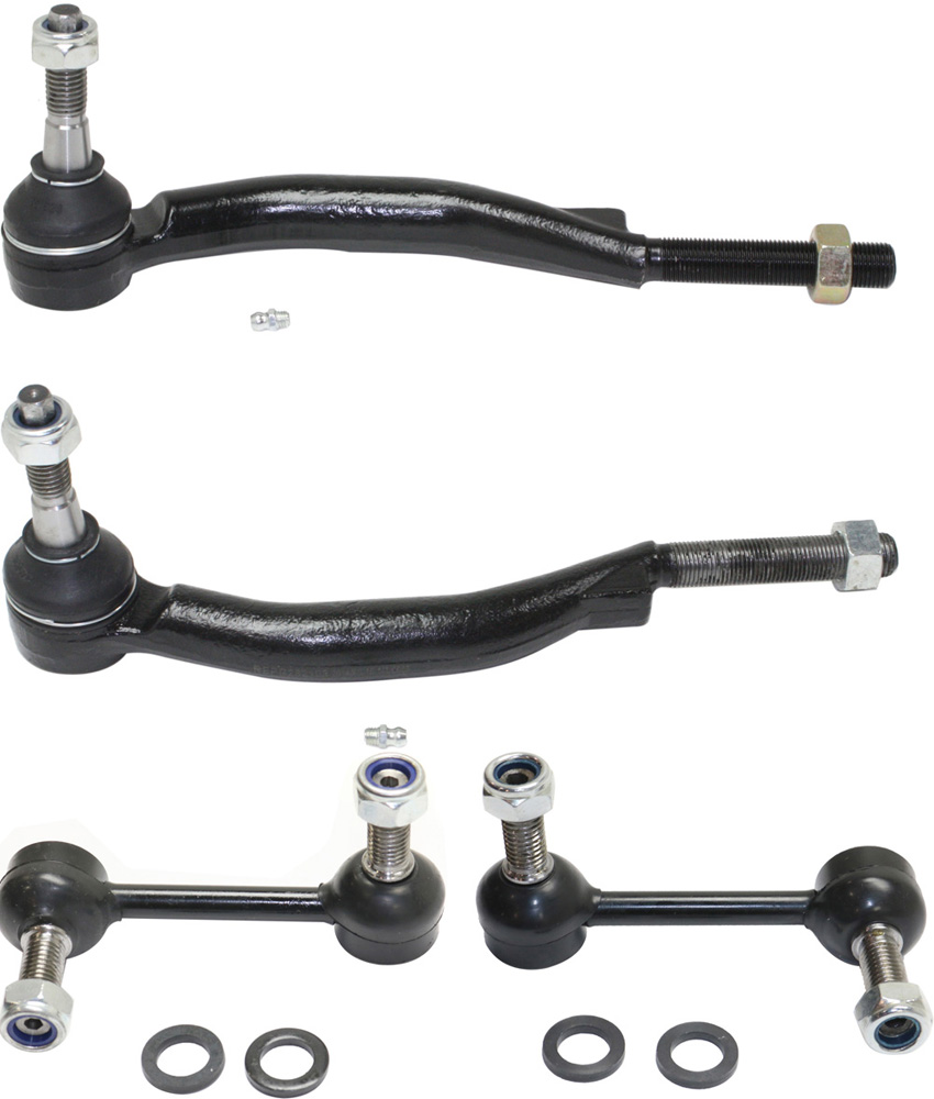 AM ASCENDER 04-08-9-7X 05-09 FRONT TIE ROD RH AND LH Outer 4 pc Kit with Sway Bar Links SKU KIT 101717-48 OEM 1016508-2693223-4011886-261002