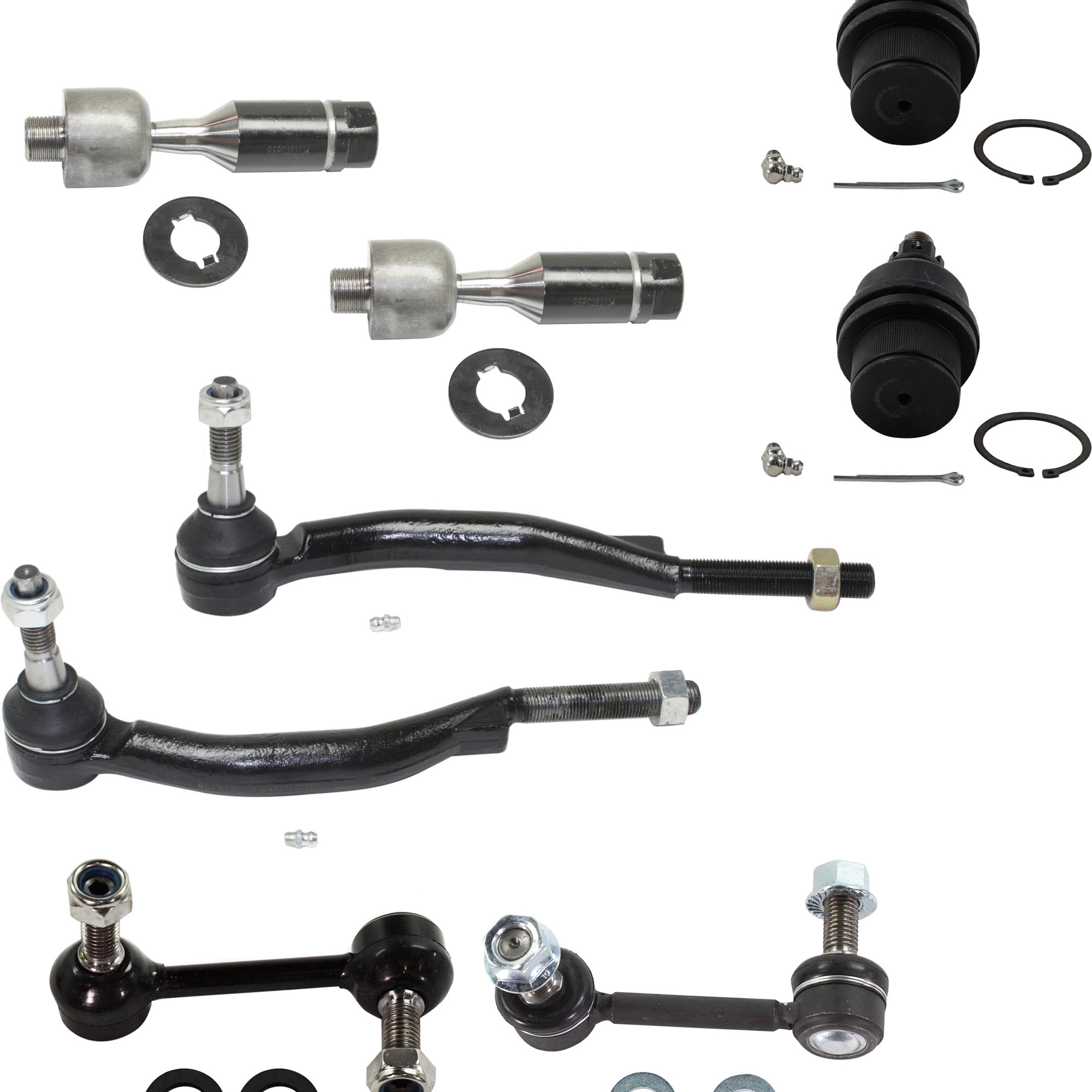 AM ASCENDER 04-08-9-7X 05-09 FRONT SUSPENSION KIT RH AND LH 8 pc kit with Ball Joints Sway Bar Links and Tie Rod Ends SKU KIT 101717-54 OEM 104-335-260-156-050-000-000-000-000