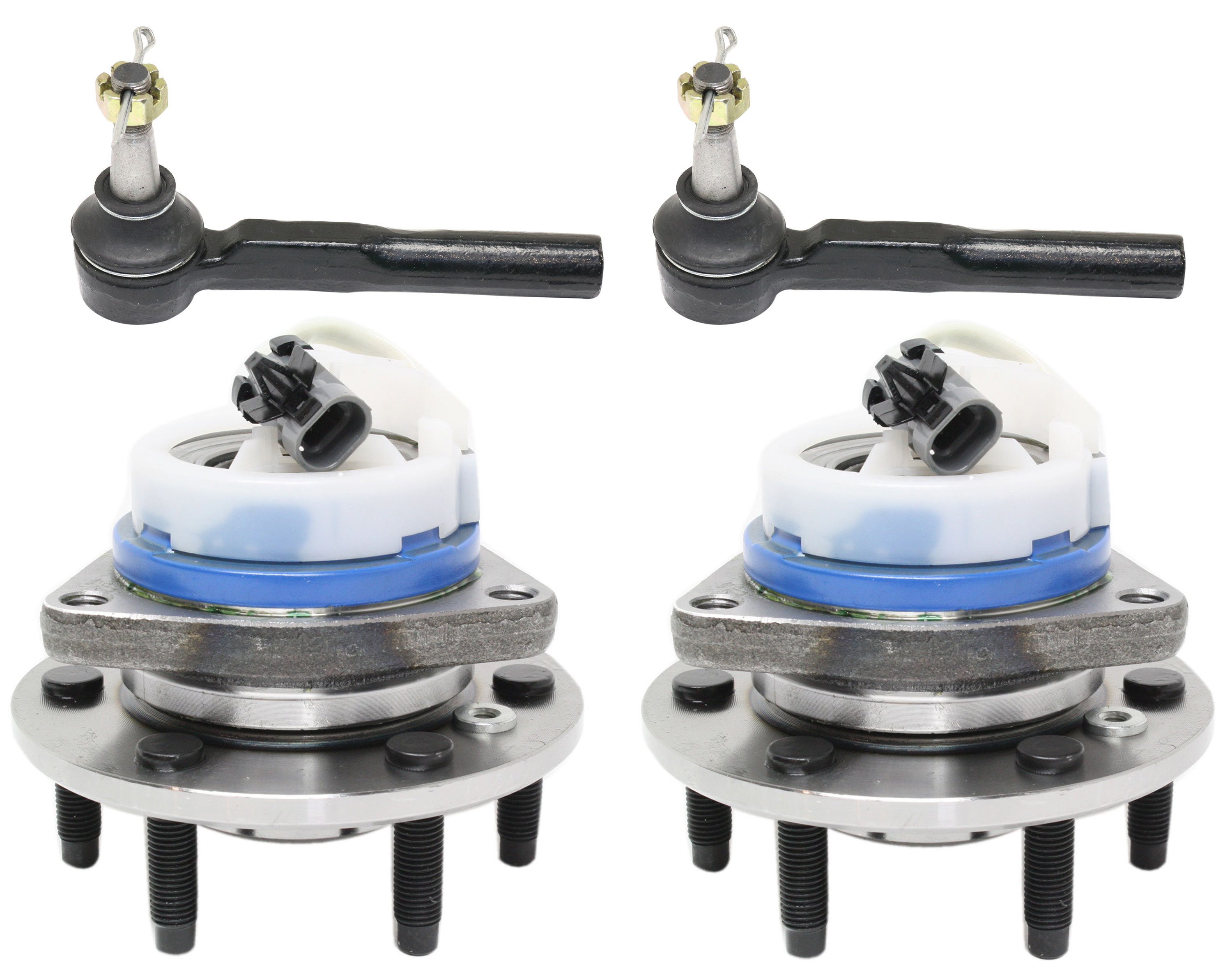 AM MONTANA UPLANDER 06-09 FRONT HUB ASSEMBLY RH AND LH 4 pc Kit with Tie Rod Ends SKU KIT 101717-59 OEM 25999685-382043-2693043-269339