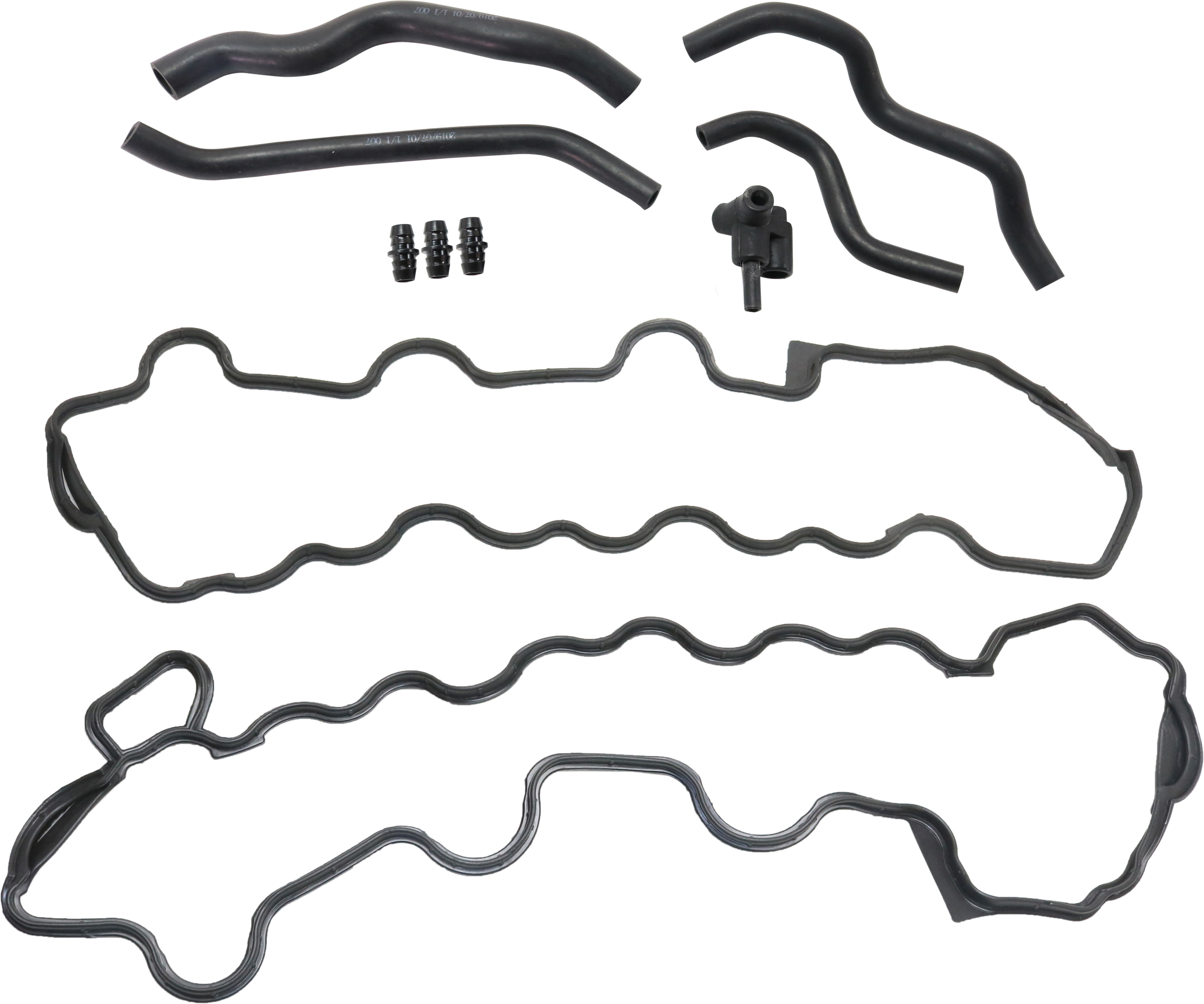 AM CLK320 E320-98-05 VALVE COVER GASKET SET w Breather Hose 8 PIECE KIT Includes 4 Hoses and 4 Connectors SKU KIT 101719-01 OEM 151072601 VS50432 VS50432SL VS