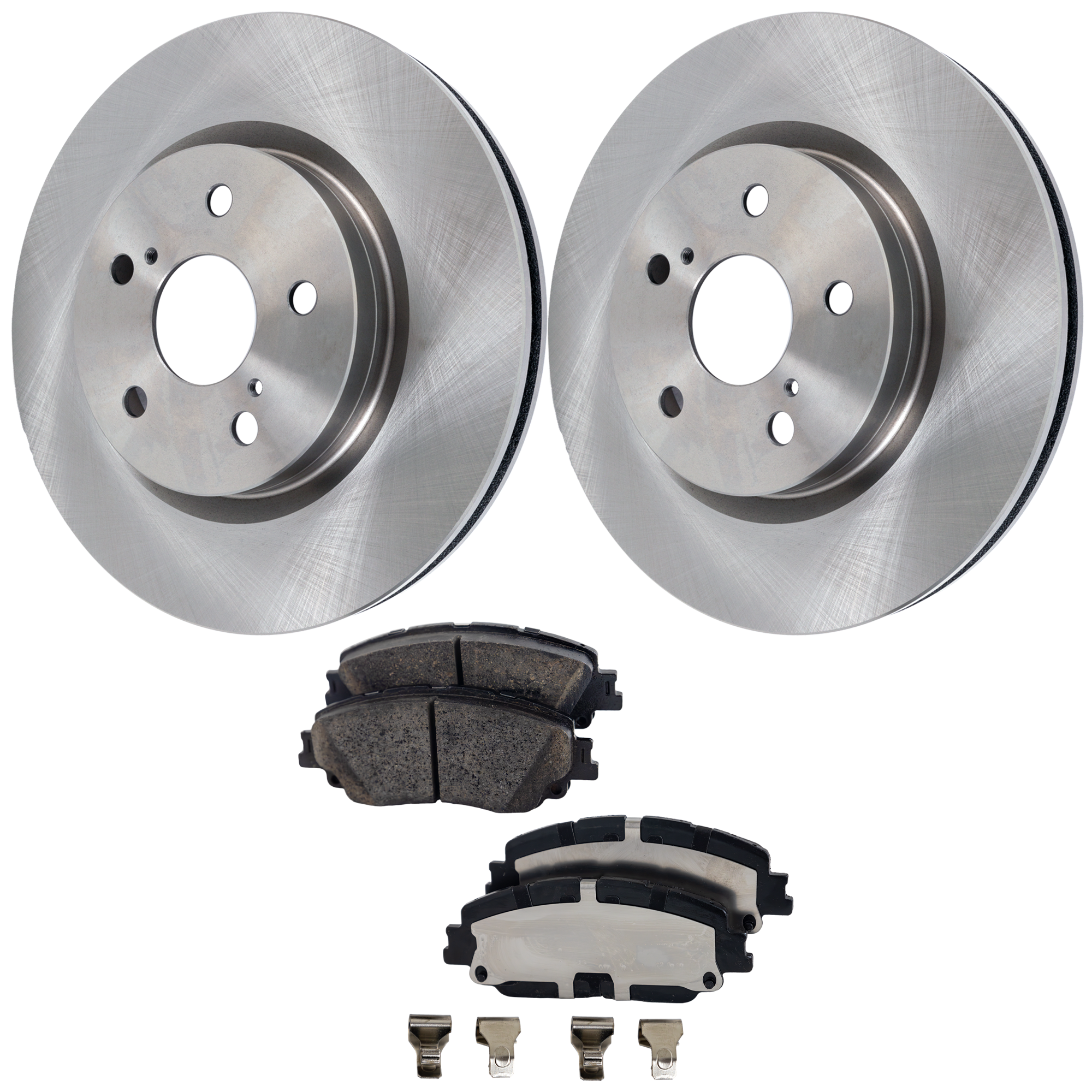 AM CAMRY 18-21 AVALON 19-22 FRONT BRAKE DISC AND PAD KIT 2 Wheel Set 5 Lugs Ceramic with Brake Disc and Brake Pad Set SKU KIT 101724-02 OEM 44901-850560-044650E060-044653