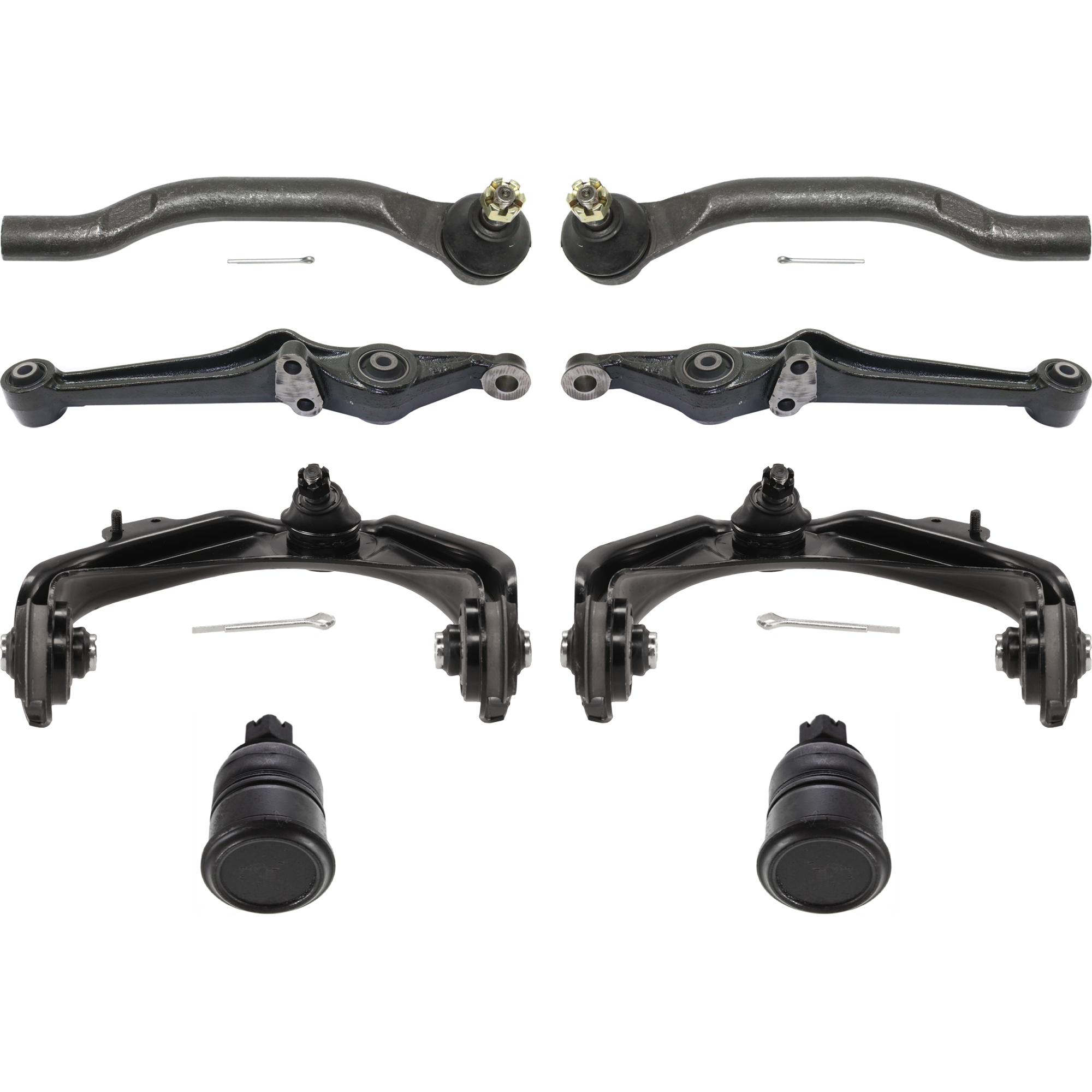 AM ACCORD 98-02 TL 99-03 FRONT CONTROL ARM KIT RH AND LH Upper and Lower w ball joint s 8 pc Kit with Ball Joint and Tie Rod End SKU KIT 101817-12 OEM 104170-254006-1014102-2601353