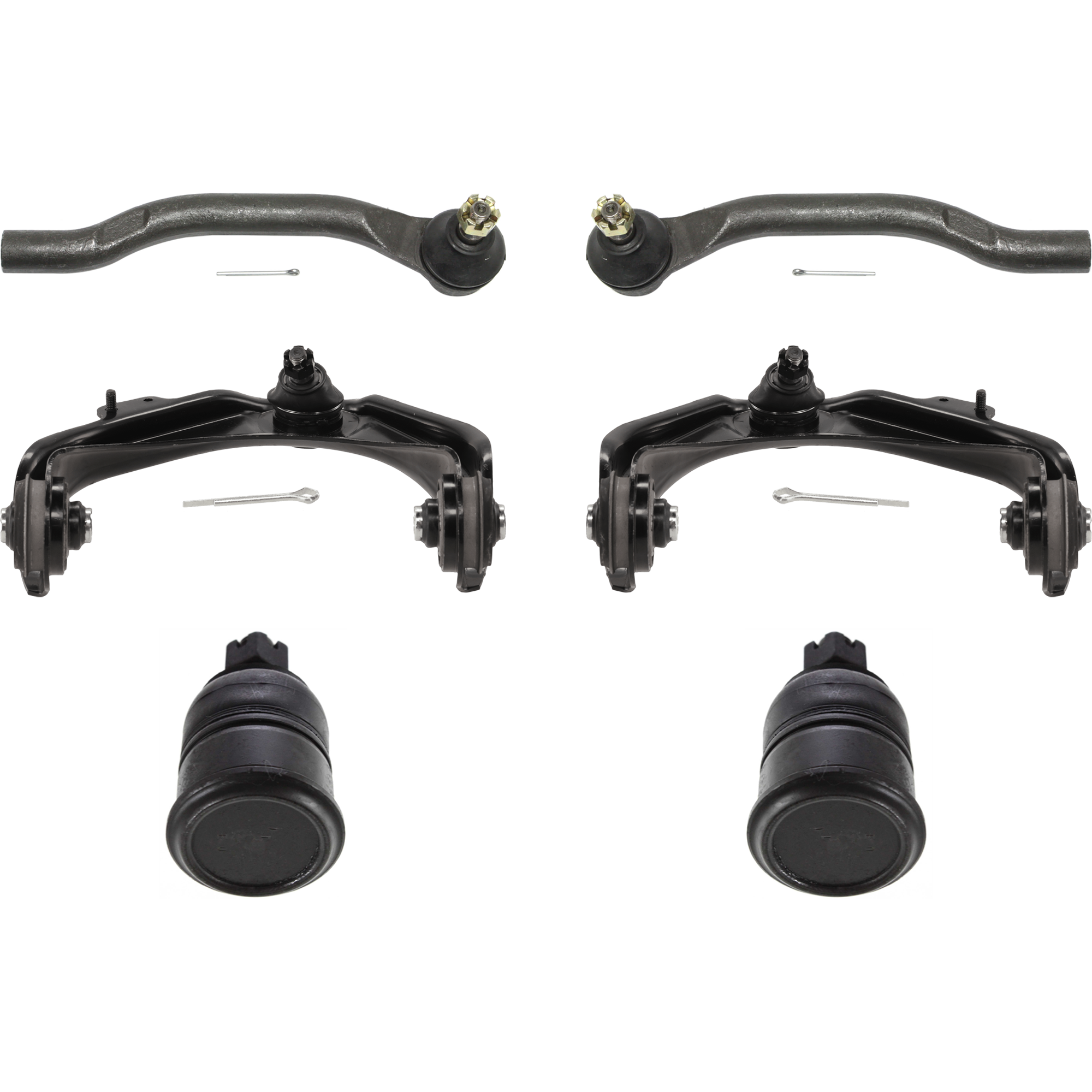 AM ACCORD 98-02 TL 99-03 FRONT CONTROL ARM KIT RH AND LH Upper w ball joint s 6 pc Kit with Ball Joint and Tie Rod End SKU KIT 101817-14 OEM 104170-254006-1014102-2601353
