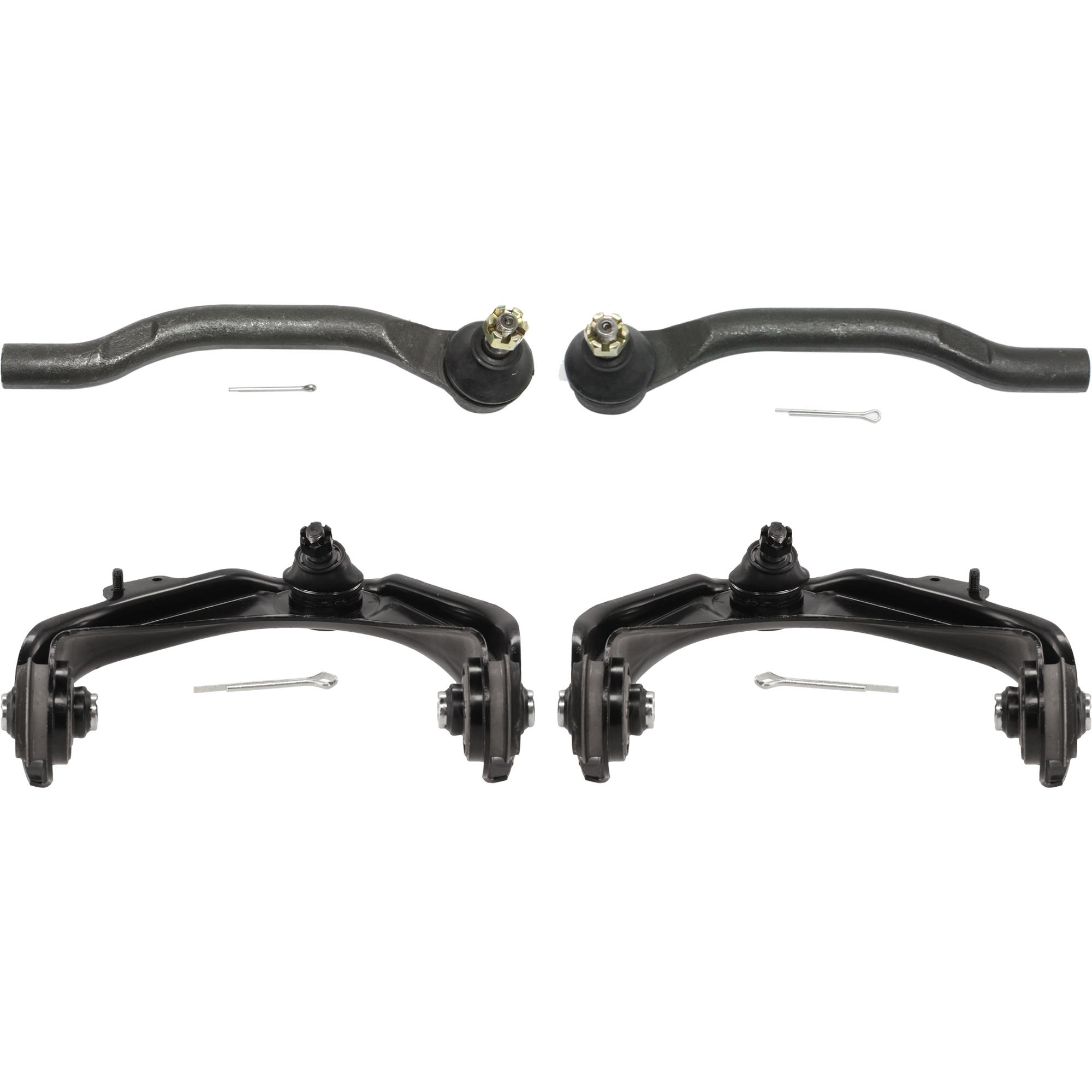 AM ACCORD 98-02 TL 99-03 FRONT CONTROL ARM KIT RH AND LH Upper w ball joint s 4 pc Kit with Tie Rod End SKU KIT 101817-15 OEM 51450S84A01-51450S1AE01-51460S