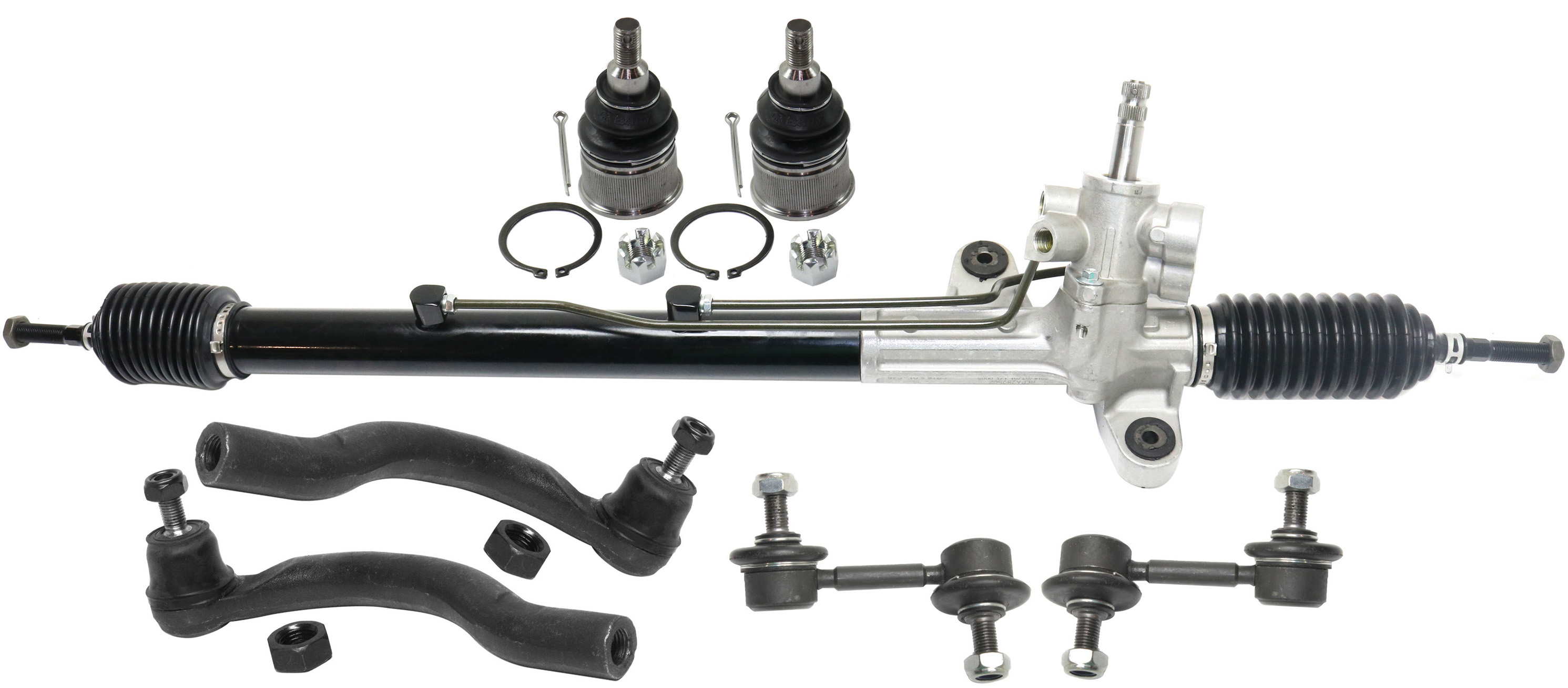 AM TSX 04-08 FRONT SUSPENSION KIT 7 pc kit with Ball Joints Steering Rack Sway Bar Links and Tie Rod Ends SKU KIT 101817-18 OEM 101-652-626-016-622-000-000-000-000