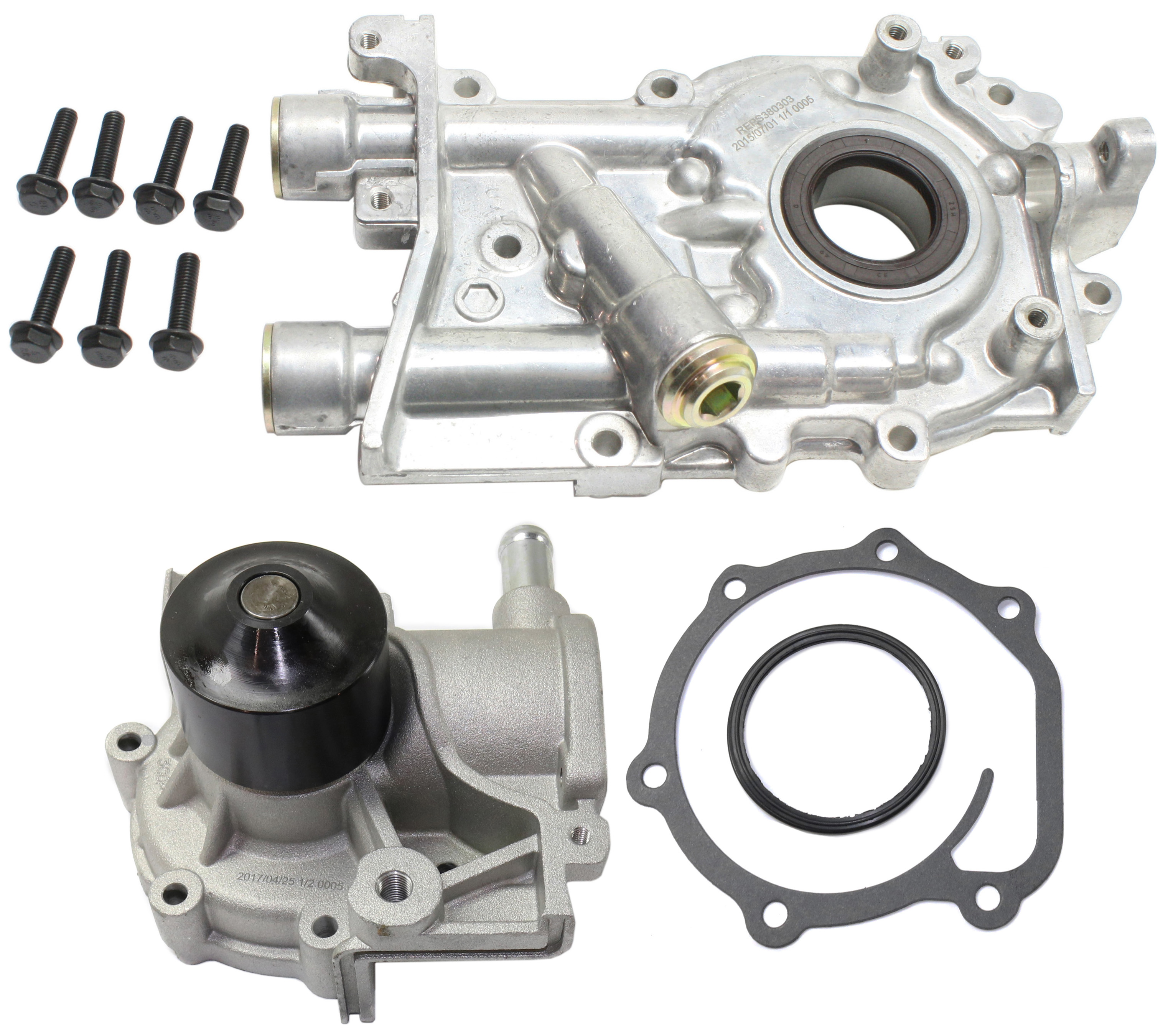 AM BAJA 03-06 LEGACY 90-05 OIL PUMP 2 pc kit w Water Pump SKU KIT 101817-24 OEM 20001185-2777-18673-20639-2622