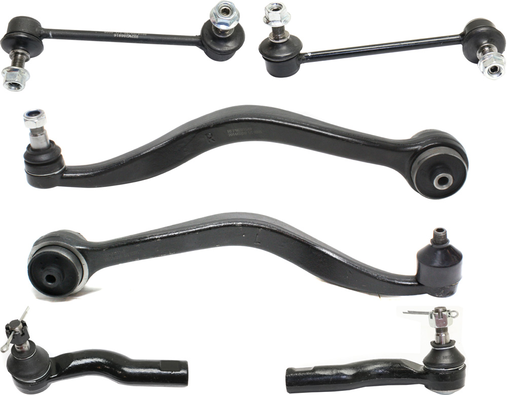AM FUSION 06-10 FRONT CONTROL ARM KIT RH AND LH Lower Rearward 6 pc kit with Sway Bar Links and Tie Rod Ends SKU KIT 101817-36 OEM BE5Z3079A GR1A34J50 BE5Z3078B