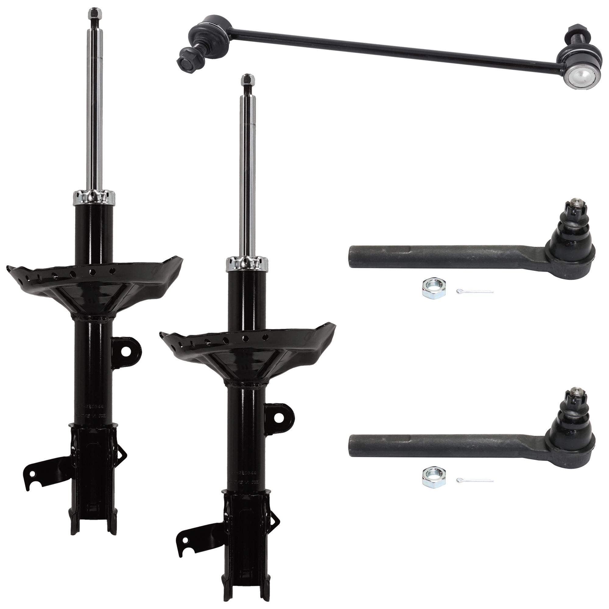 AM ODYSSEY 05-07 FRONT SUSPENSION KIT RH AND LH 6 pc Kit with Struts Sway Bar Links and Tie Rod Ends SKU KIT 101817-70 OEM 51606SHJA06-51606SHJA31-51605S