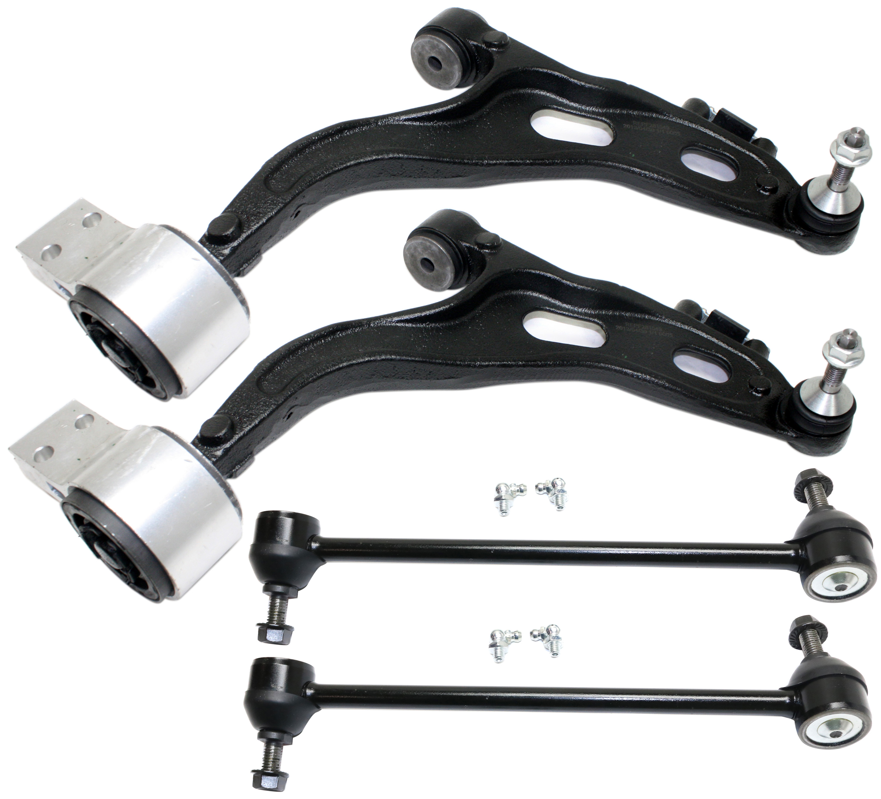 AM FIVE HUNDRED FREESTYLE MONTEGO 05-07 FRONT CONTROL ARM KIT RH AND LH Lower w ball joint s 4 pc Kit with Sway Bar Link SKU KIT 101817-76 OEM MCSOE125-5F9Z3079BA 5F9Z3078BA