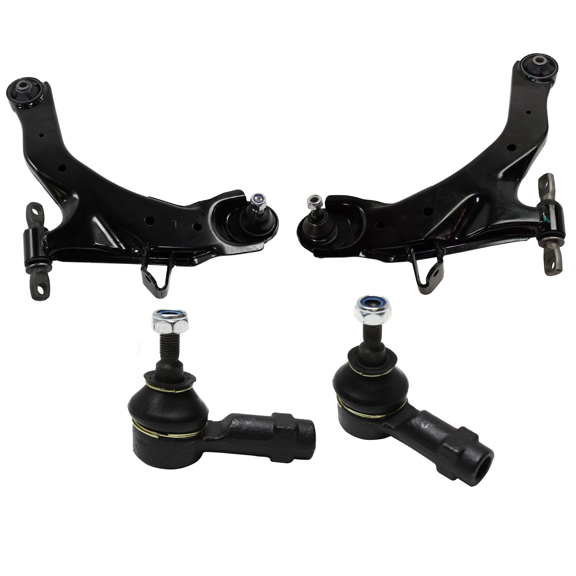 AM ELANTRA 01-06 FRONT CONTROL ARM KIT RH AND LH Lower w ball joint s 4 pc Kit with Tie Rod End SKU KIT 101817-79 OEM 545002D002-545012D002-352018-1