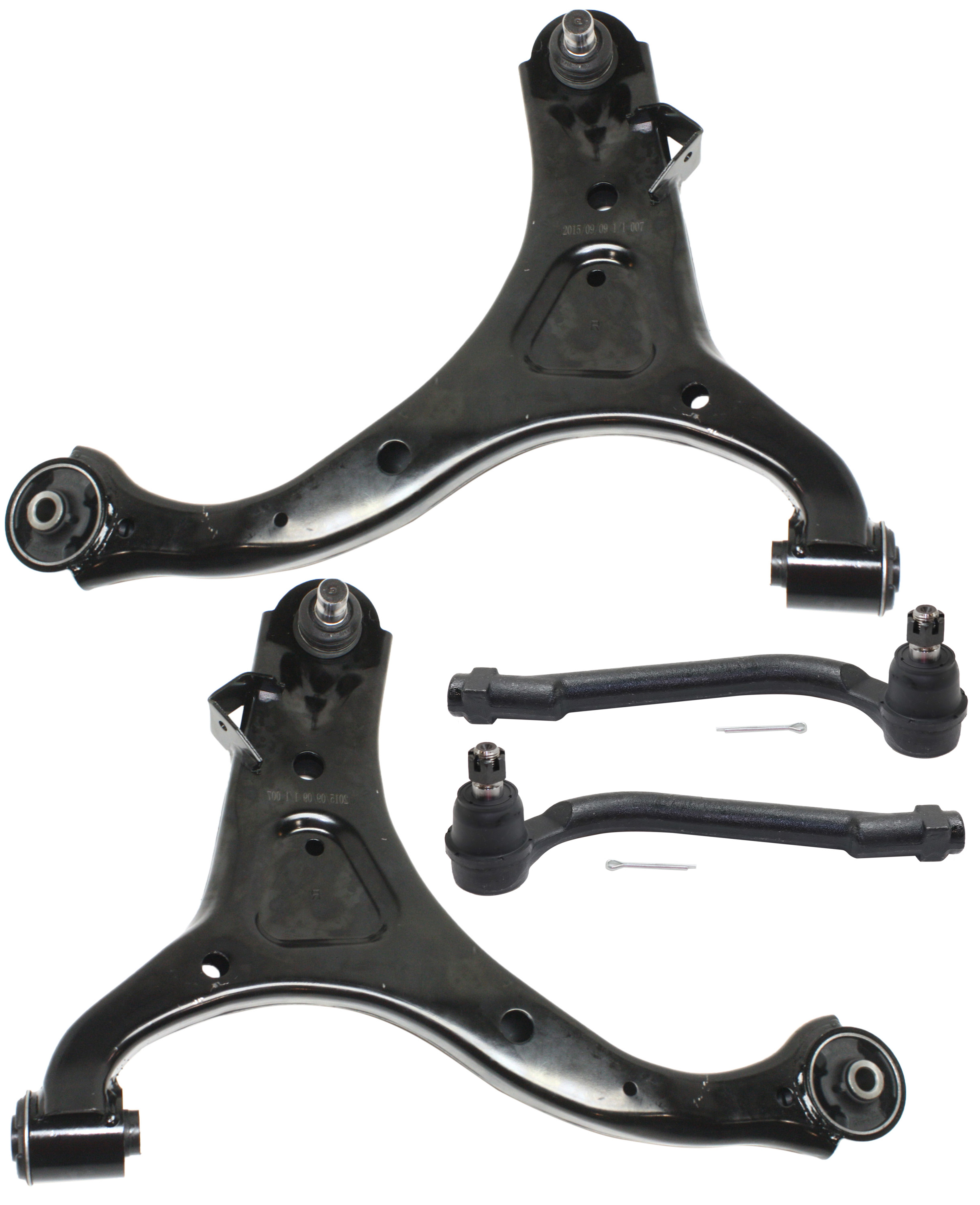 AM SANTA FE 07-12 SORENTO 11-13 FRONT CONTROL ARM KIT RH AND LH Lower Outer w ball joint s 4 pc Kit with Tie Rod End SKU KIT 101817-82 OEM 545001U000-545002B000-545011U0