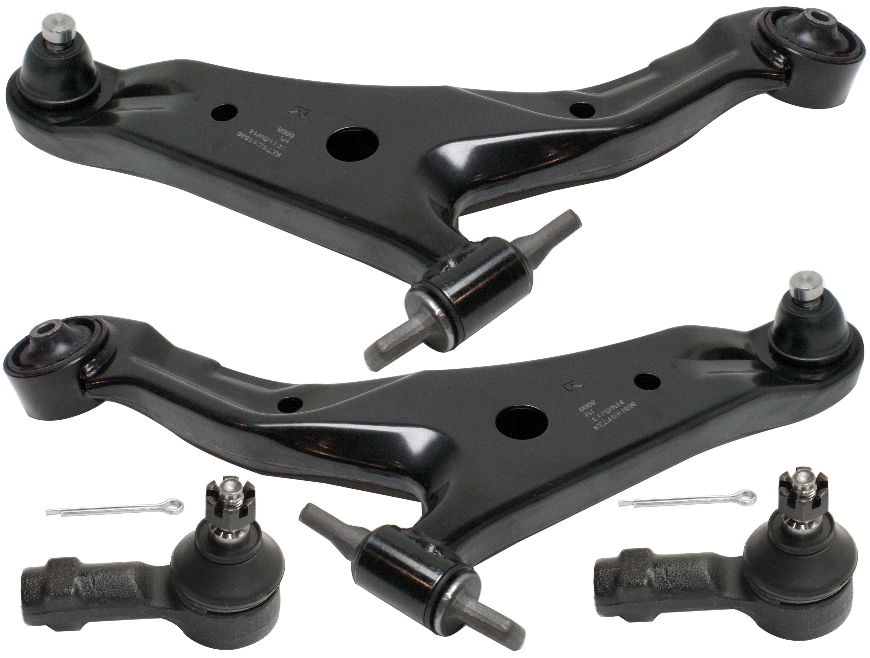 AM SANTA FE 01-06 FRONT CONTROL ARM KIT RH AND LH Lower w ball joint s 4 pc Kit with Tie Rod End SKU KIT 101817-83 OEM 5450126000-5450226000-54500260