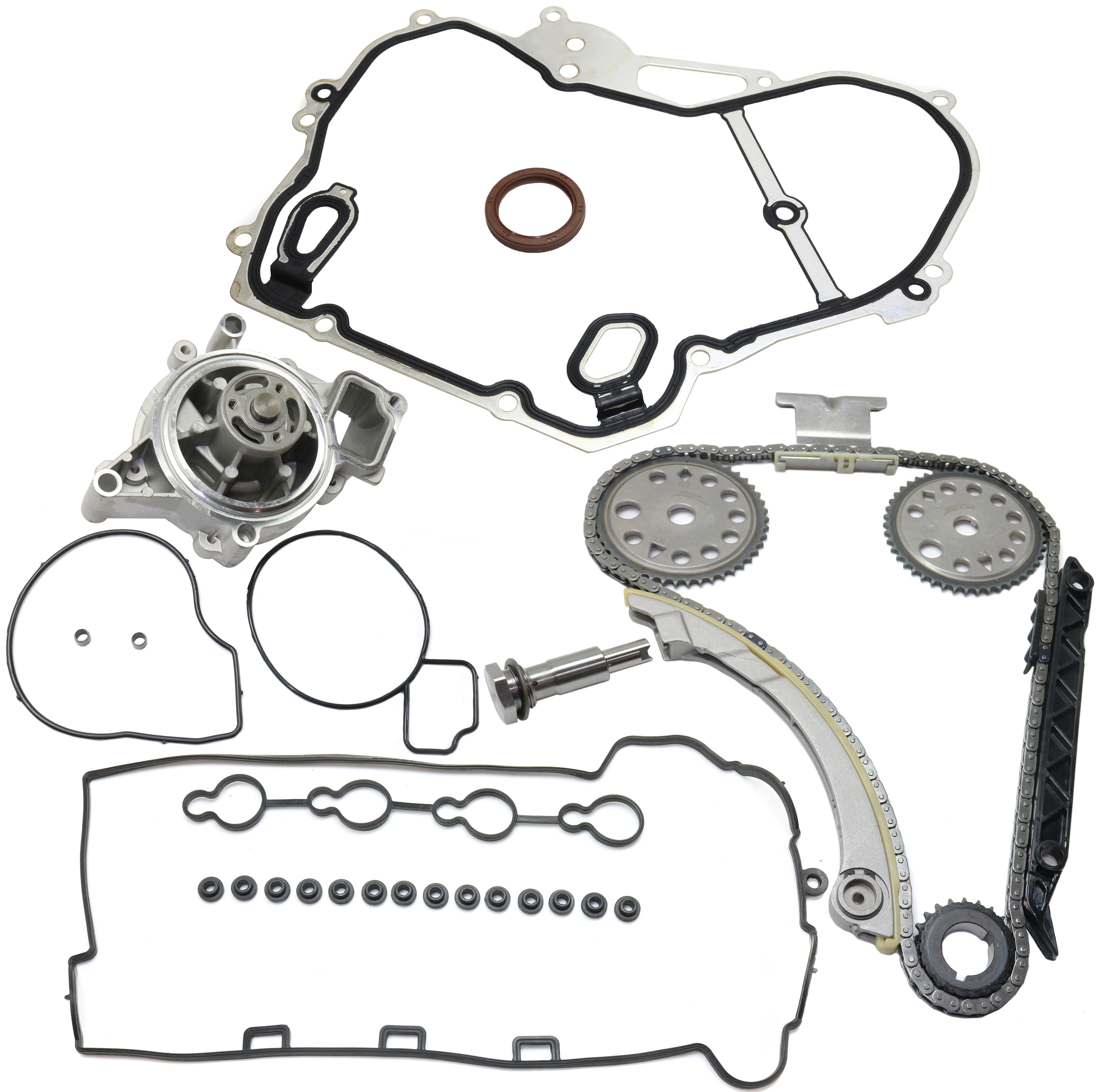 AM COBALT HHR 07-08 TIMING CHAIN KIT 4 pc kit with Timing Cover Gasket Valve Cover Gasket and Water Pump SKU KIT 101917-24 OEM 151023301 JV5068-190046-151071