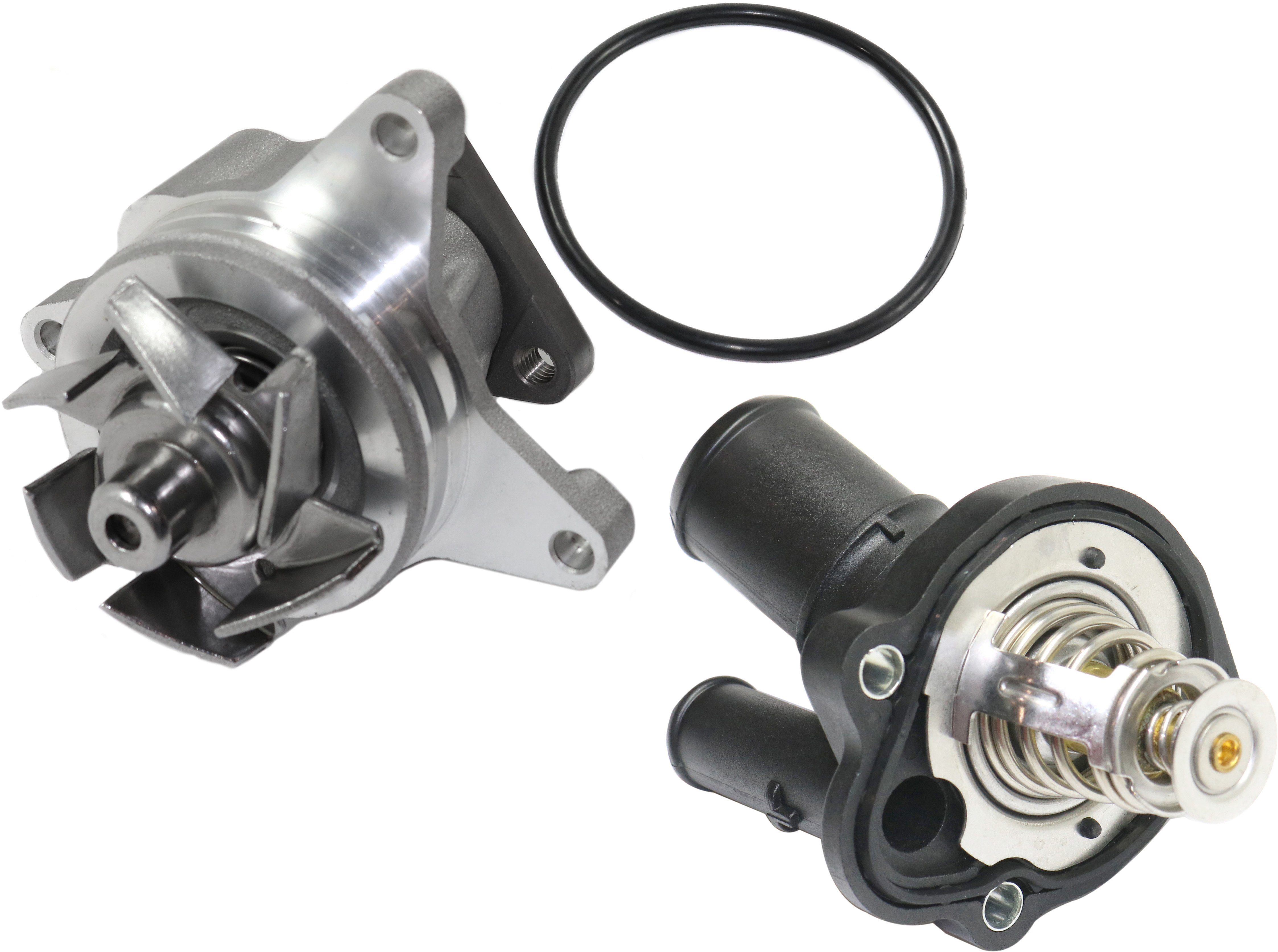 AM RANGER 07-11 ESCAPE 05-19 TRANSIT CONNECT 14-21 WATER PUMP 2 pc Kit with Thermostat and Water Pump SKU KIT 101917-36 OEM 12120-12126-19216-20242-20