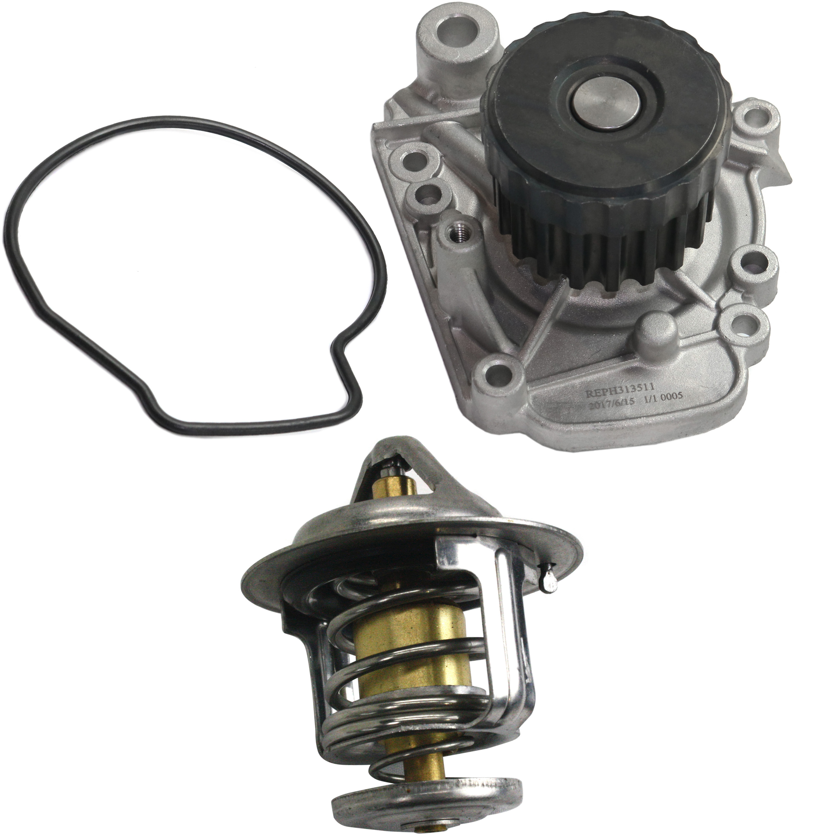 AM CIVIC 01-05 WATER PUMP 2 pc kit with Thermostat SKU KIT 101917-50 OEM 16419-19207-20792-41115-96162