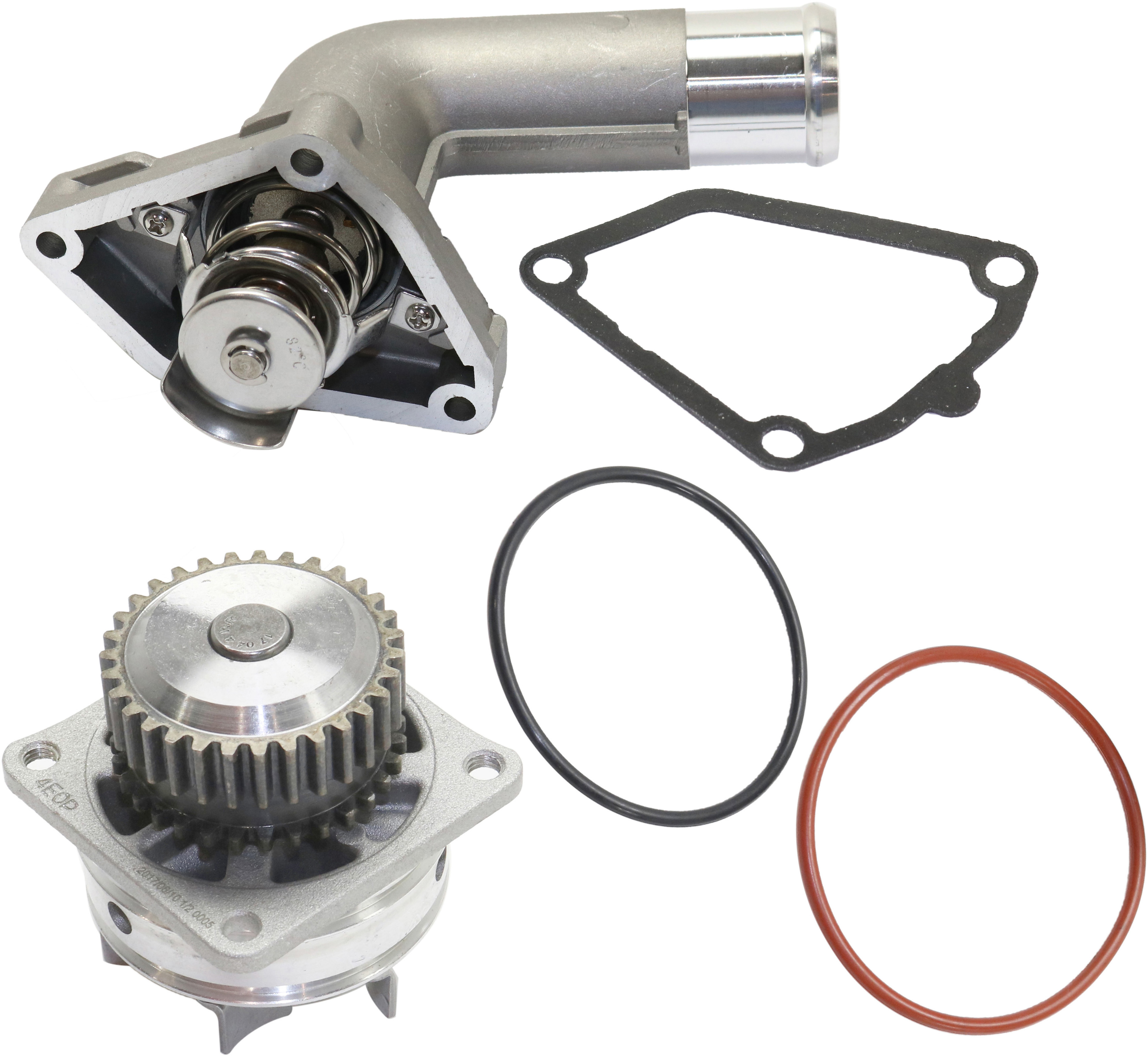 AM MAXIMA 02-08 QUEST 04-09 WATER PUMP 2 pc kit with Thermostat Housing SKU KIT 101917-57 OEM 16426-19276-20795-41123-43520