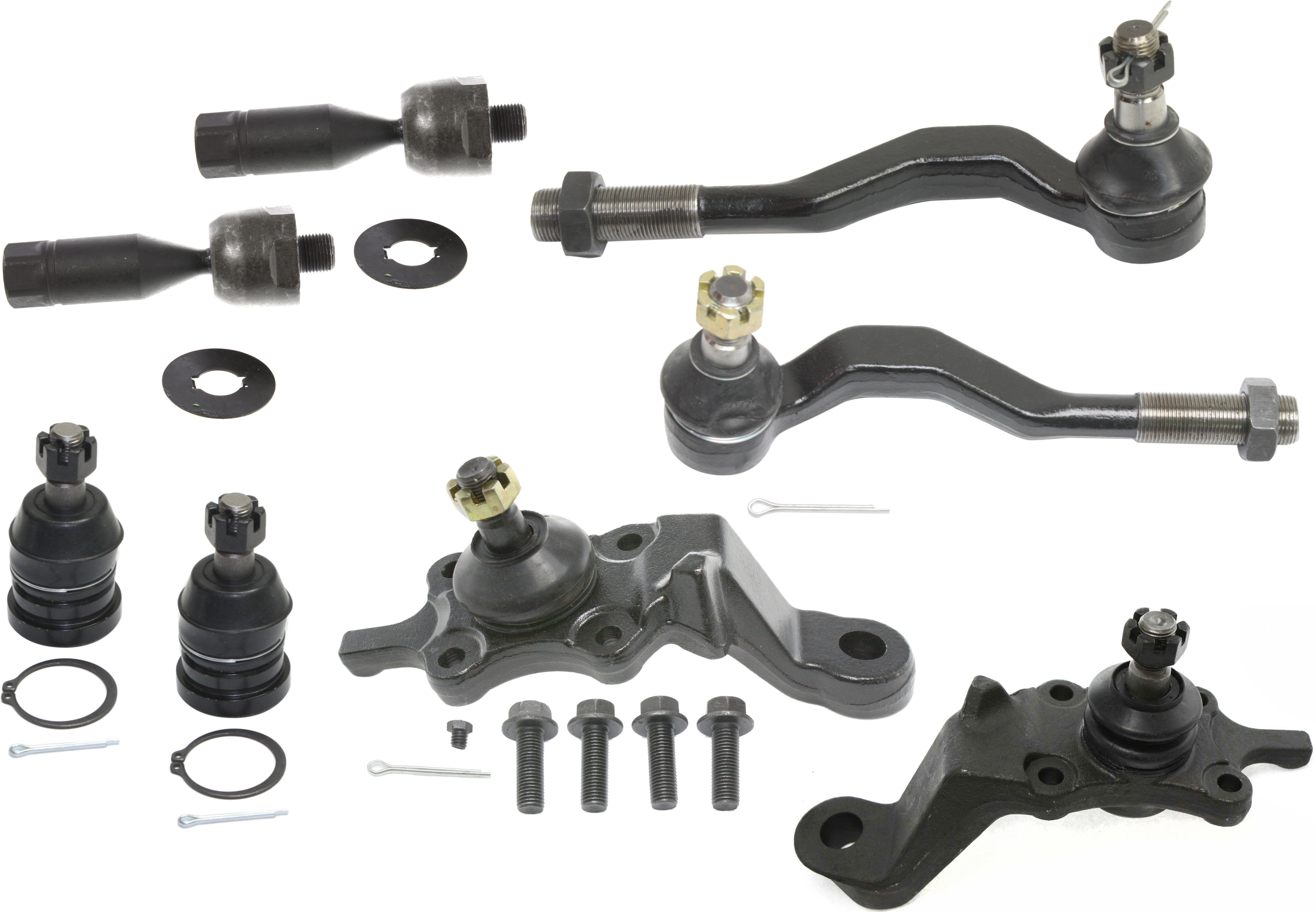 AM TACOMA 95-04 FRONT SUSPENSION KIT RH AND LH 8 pc kit with Ball Joints and Tie Rod Ends SKU KIT 102215-27 OEM 104282-1014813-2601520-5051