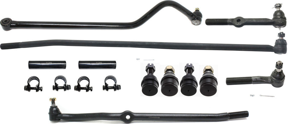 AM RAM 2500-97-97 FRONT SUSPENSION KIT 11 pc kit with Ball Joints Tie Rod Adjusting Sleeves Tie Rod Ends and Track Bar SKU KIT 102417-01 OEM 104149-287003-287006-2601248-2