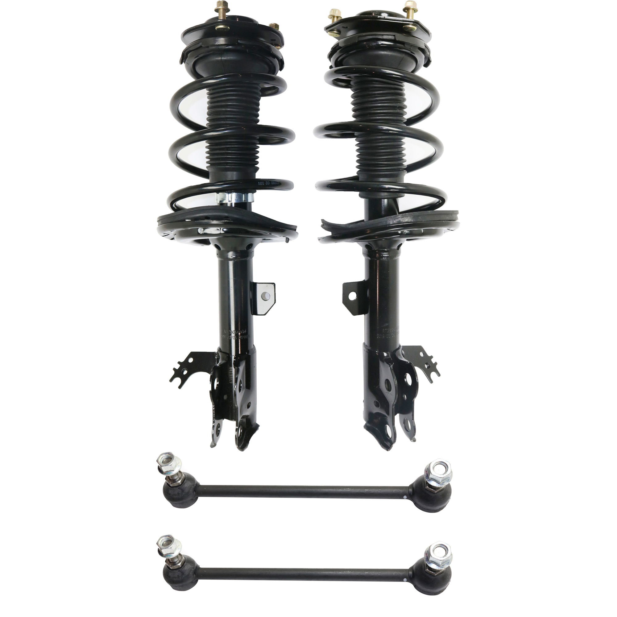 AM CAMRY 12-17 FRONT SUSPENSION KIT RH AND LH 4 pc Kit w Loaded Struts and Sway Bar Links SKU KIT 102418-01 OEM 55S11693-2701536298-172941