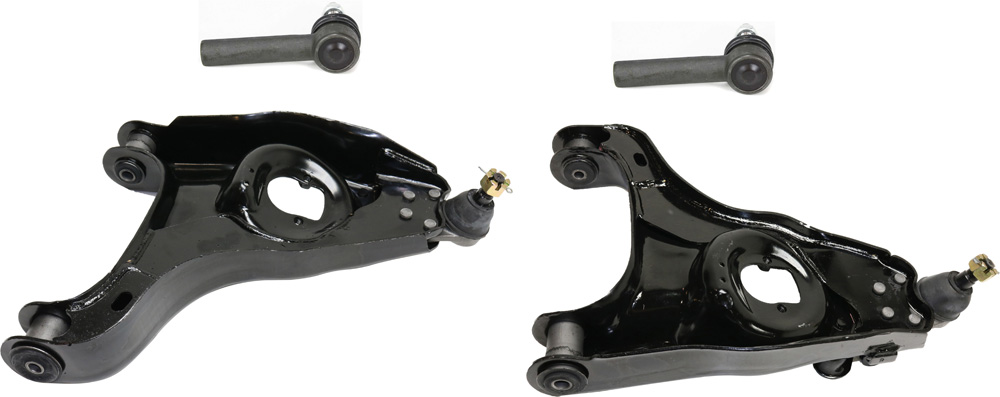AM DURANGO 00-03 DAKOTA 00-04 FRONT CONTROL ARM KIT RH AND LH Lower 4 pc kit with Tie Rod Ends SKU KIT 102418-37 OEM 52059019-52106117AA 52106451AA