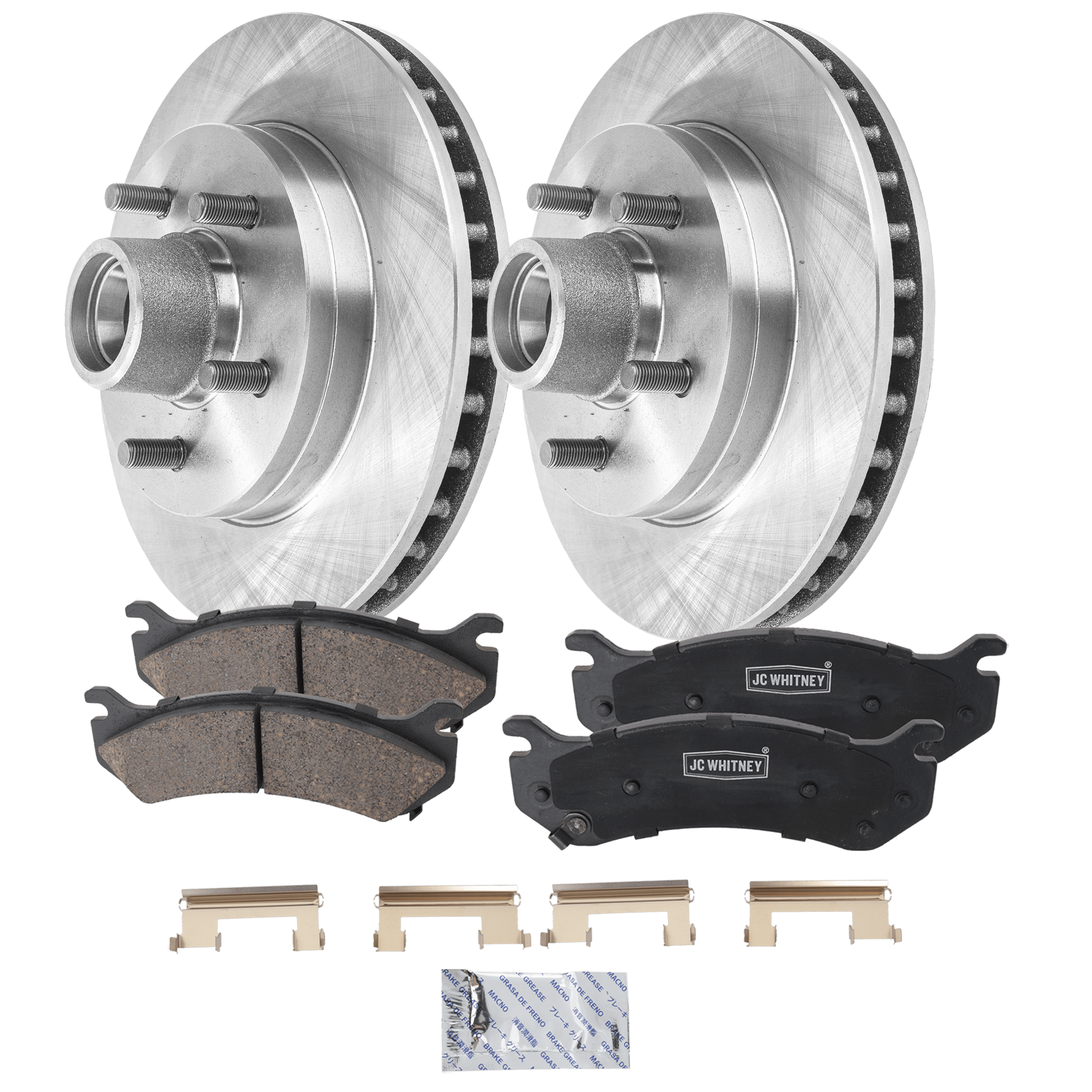 AM TAHOE 00-00 FRONT BRAKE DISC AND PAD KIT 2 Wheel Set SKU KIT 102425 GD041 OEM 15649953-15981316-15886462-180