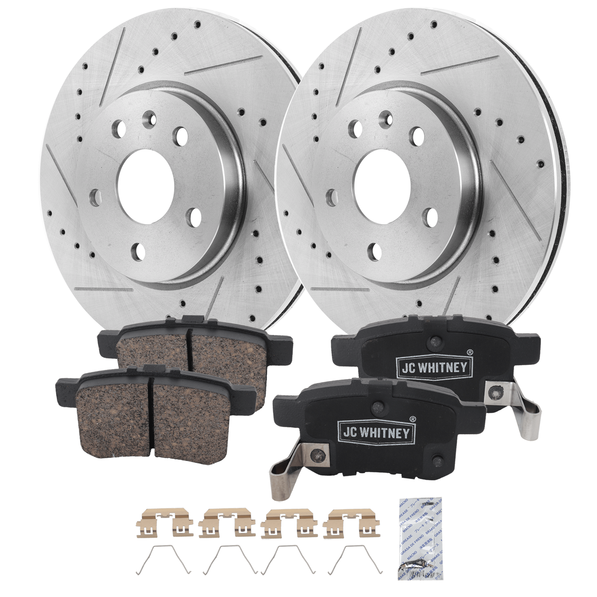 AM CAMARO 10-15 FRONT BRAKE DISC AND PAD KIT 2 Wheel Set SKU KIT 102425 GD047 OEM 41260-55174-493112-850160-8862