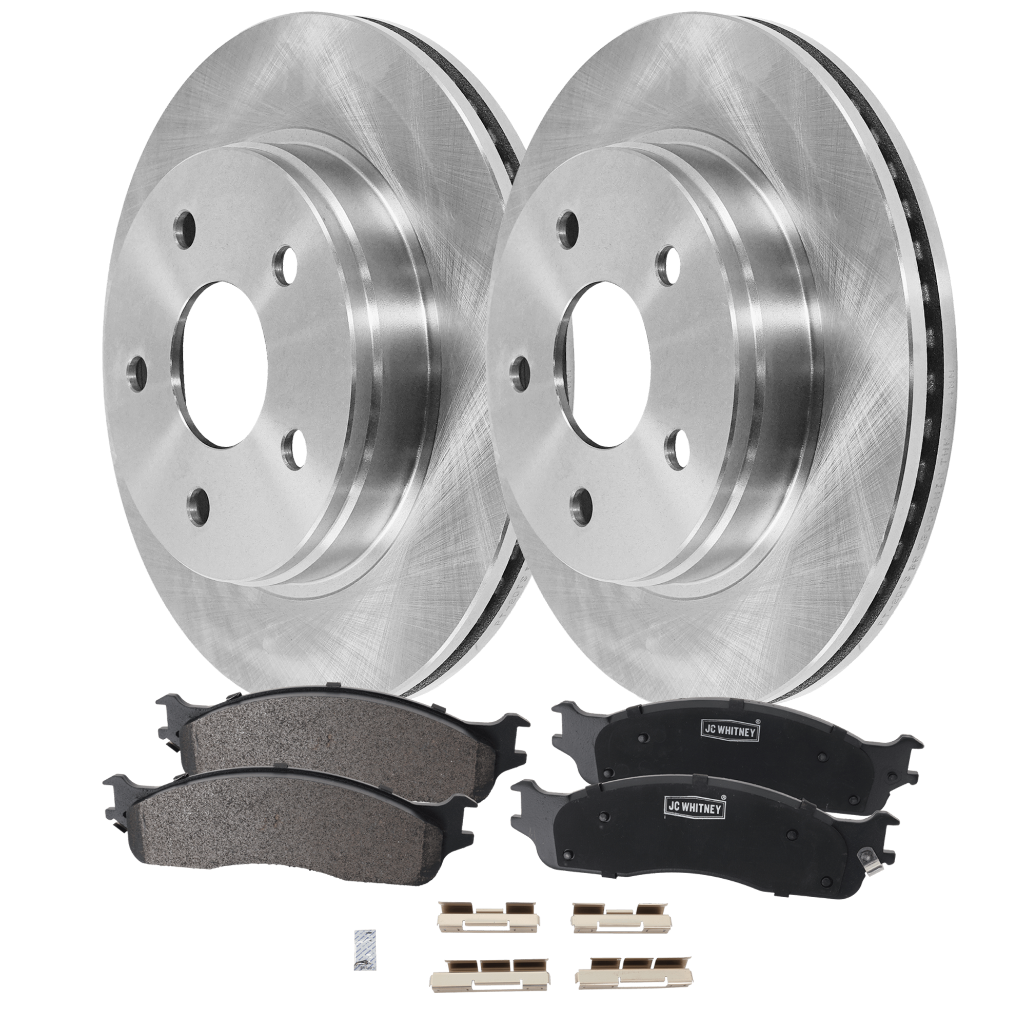 AM RAM 1500-06-08 FRONT BRAKE DISC AND PAD KIT 2 Wheel Set SKU KIT 102425 GD129 OEM 52010080AA 52010080AE 5093267A