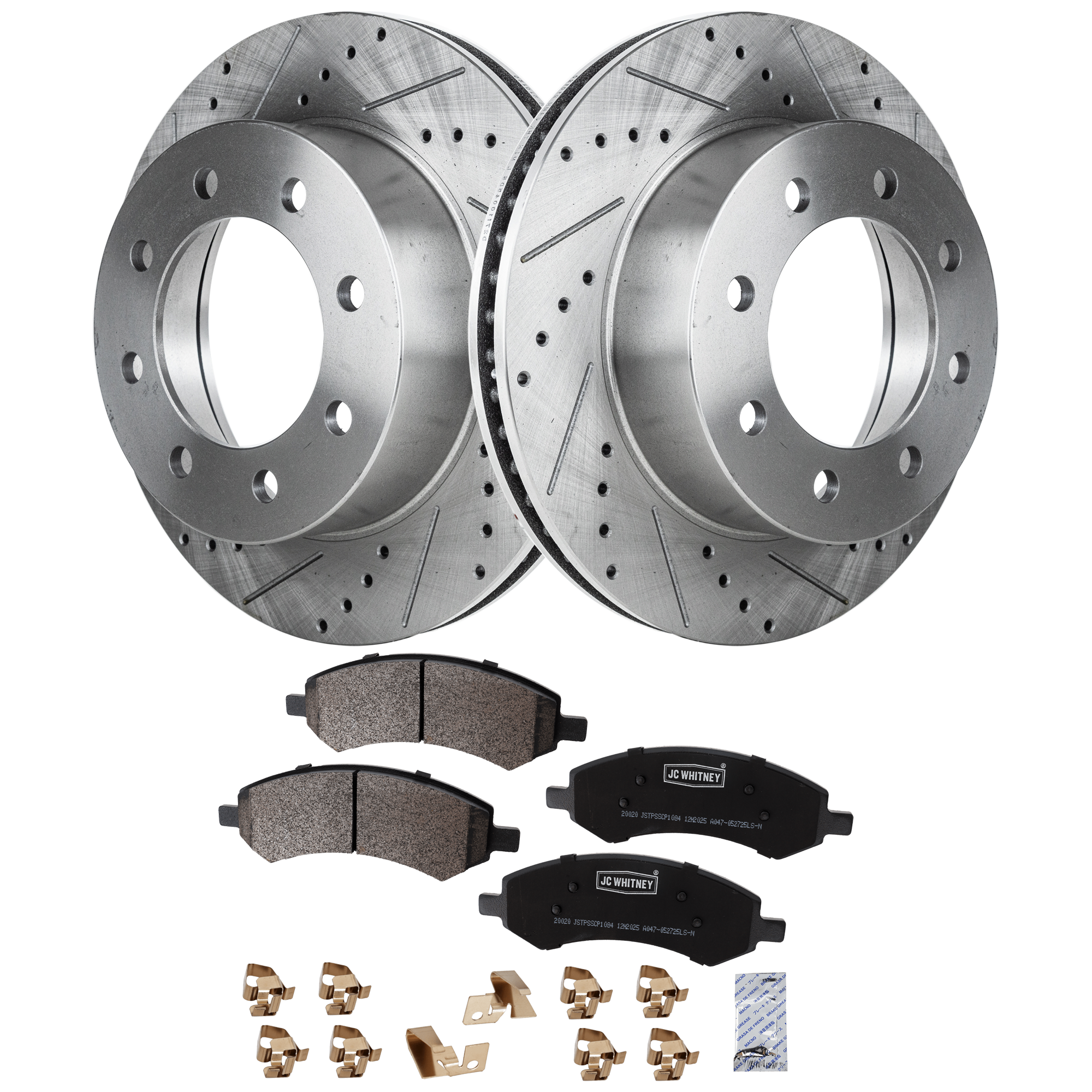 AM RAM 1500-06-08 FRONT BRAKE DISC AND PAD KIT 2 Wheel Set SKU KIT 102425 GD136 OEM 2413-53012-145456-48880143-600