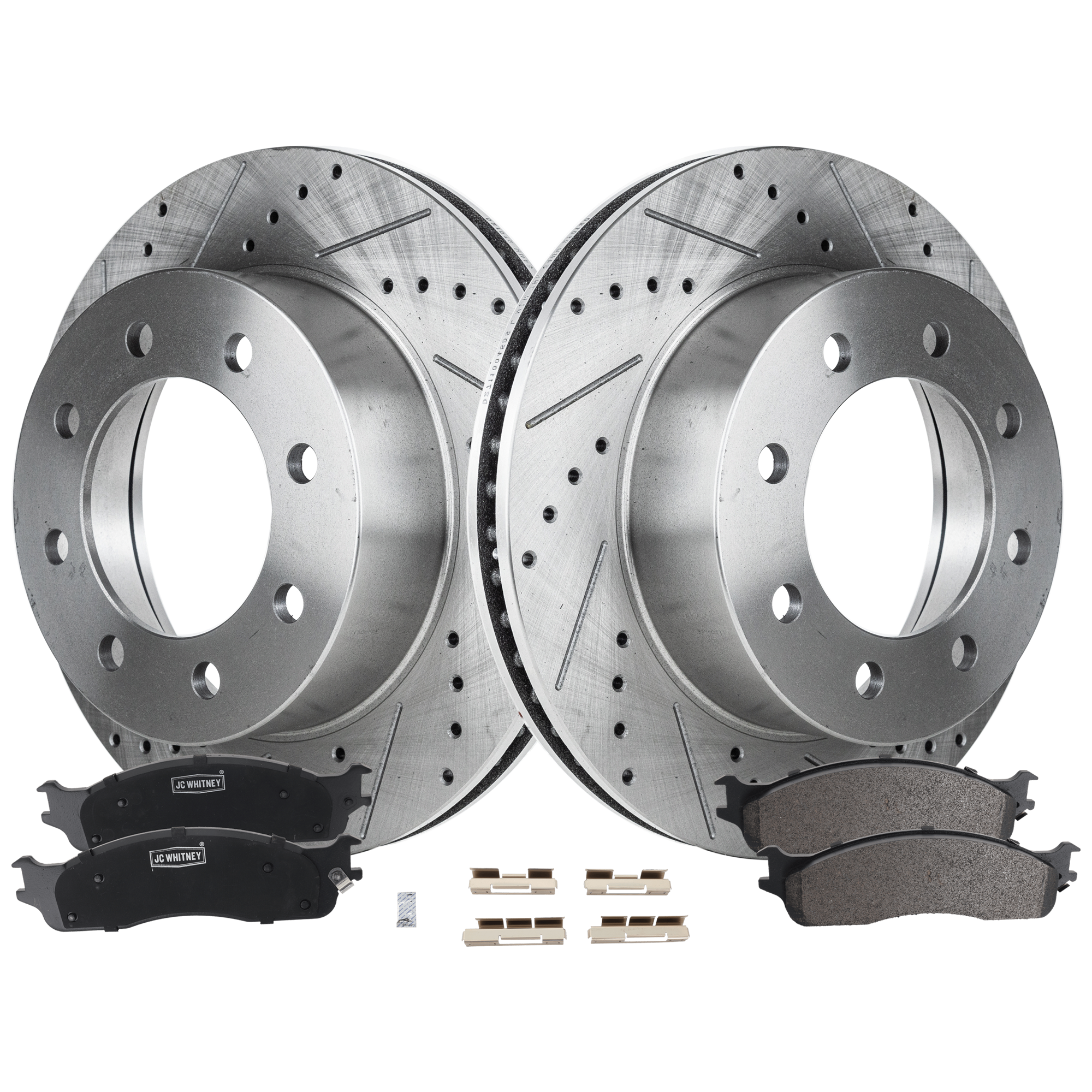 AM DODGE FULL SIZE PICKUP 03-08 FRONT BRAKE DISC AND PAD KIT 2 Wheel Set SKU KIT 102425 GD137 OEM 2413-53012-145456-48880143-600