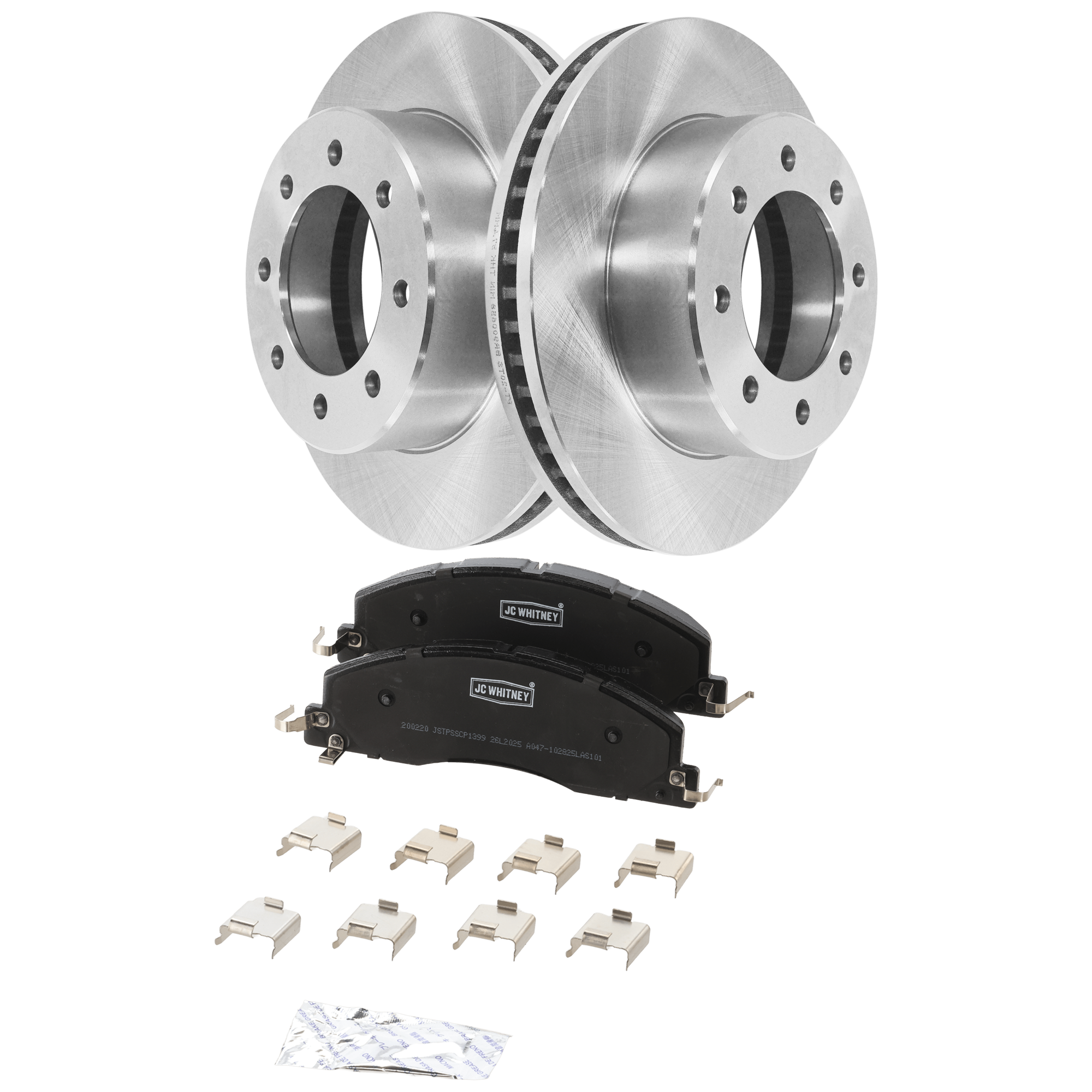 AM RAM 2500-09-10 FRONT BRAKE DISC AND PAD KIT 2 Wheel Set SKU KIT 102425 GD138 OEM 43168-53057-850123-900658-6004