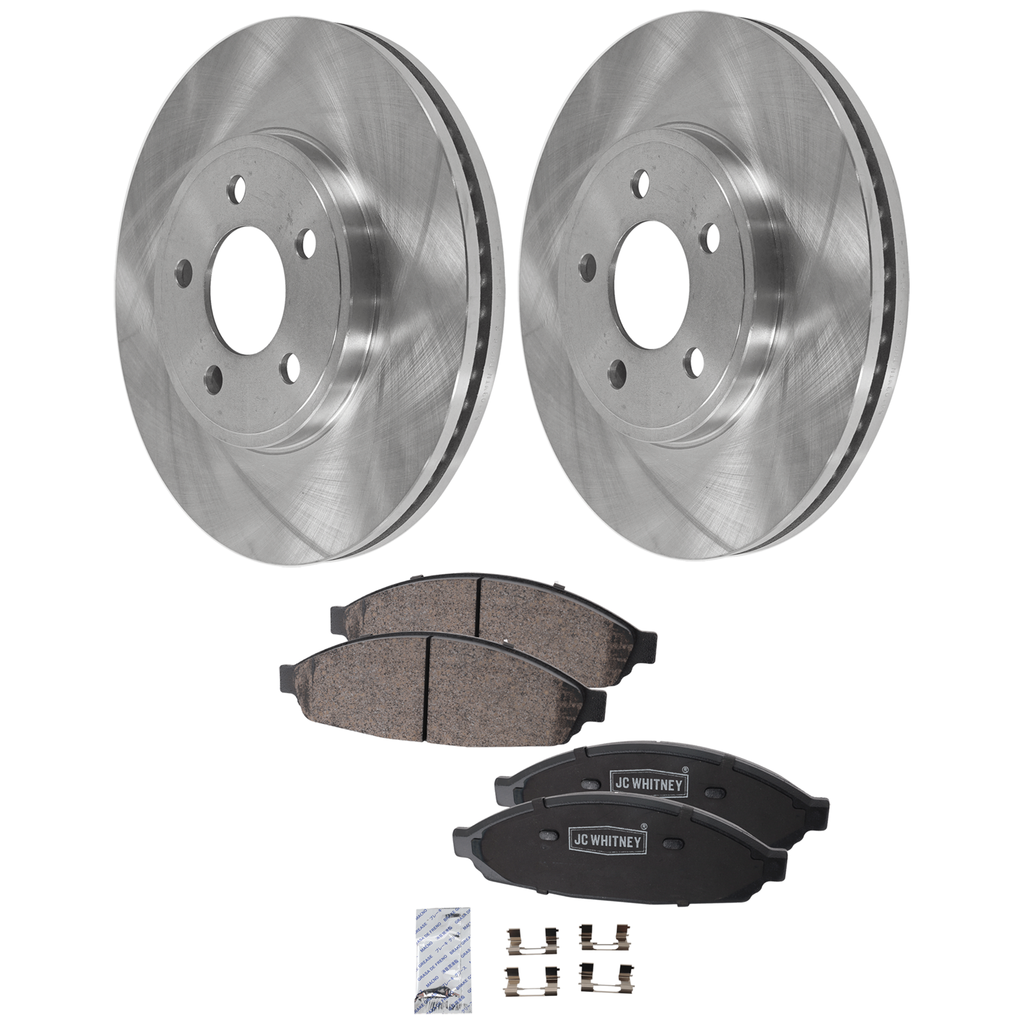 AM CROWN VICTORIA 03-11 FRONT BRAKE DISC AND PAD KIT 2 Wheel Set SKU KIT 102425 GD143 OEM 3W1Z1125AA 3W1Z1125AB 3W1Z2001