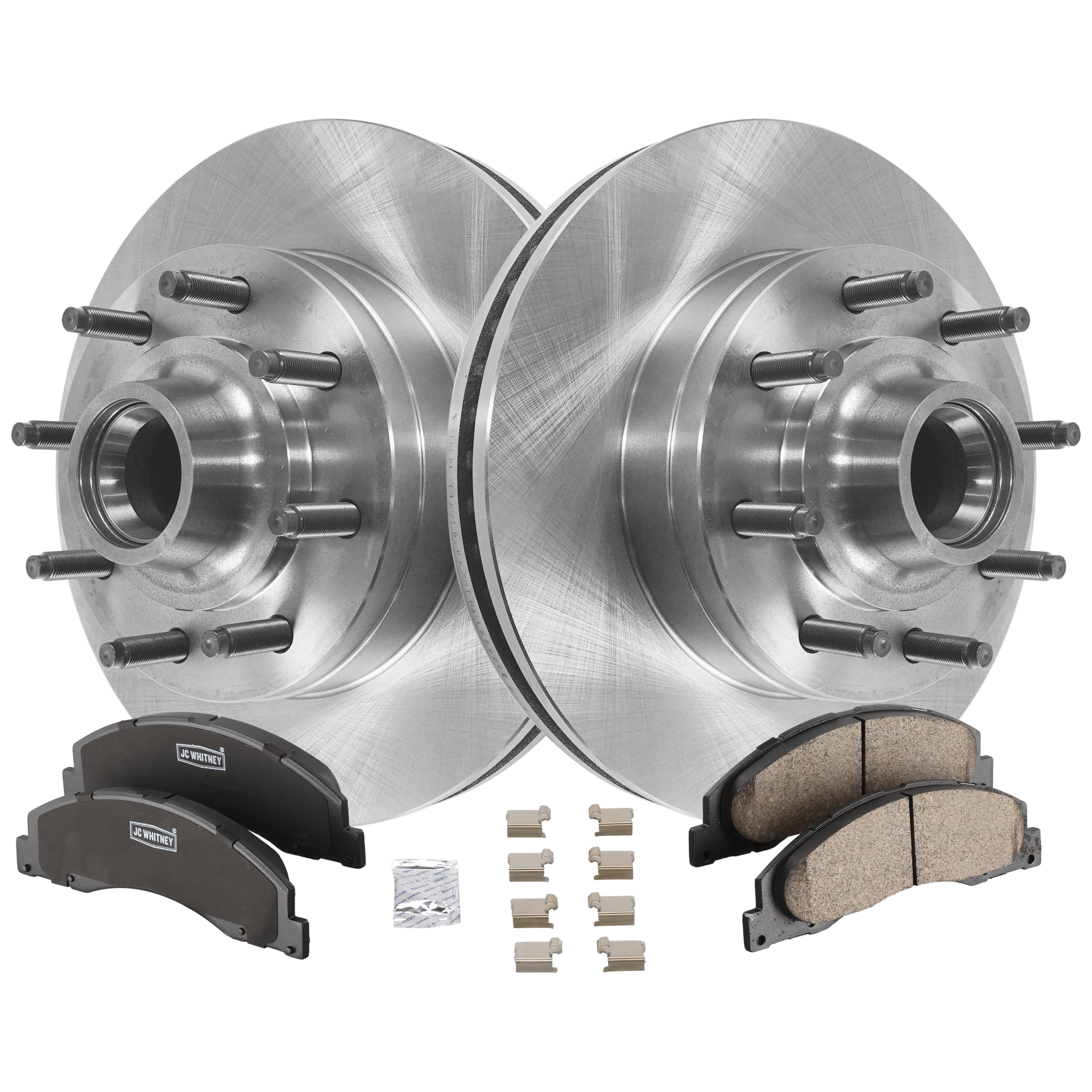 AM E 150 E 250-08-14 E 350 SUPER DUTY 08-21 FRONT BRAKE DISC AND PAD KIT 2 Wheel Set SKU KIT 102425 GD146 OEM 8C2Z1102A BC2Z1102A 8C2Z2001C