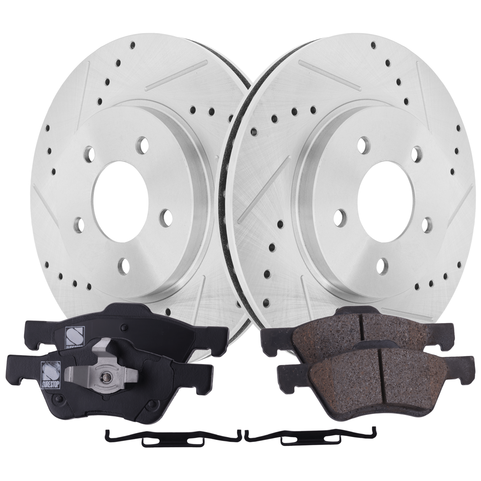 AM ESCAPE TRIBUTE MARINER 05-11 FRONT BRAKE DISC AND PAD KIT 2 Wheel Set SKU KIT 102425 GD154 OEM 19360-54123-145583-492595-6802