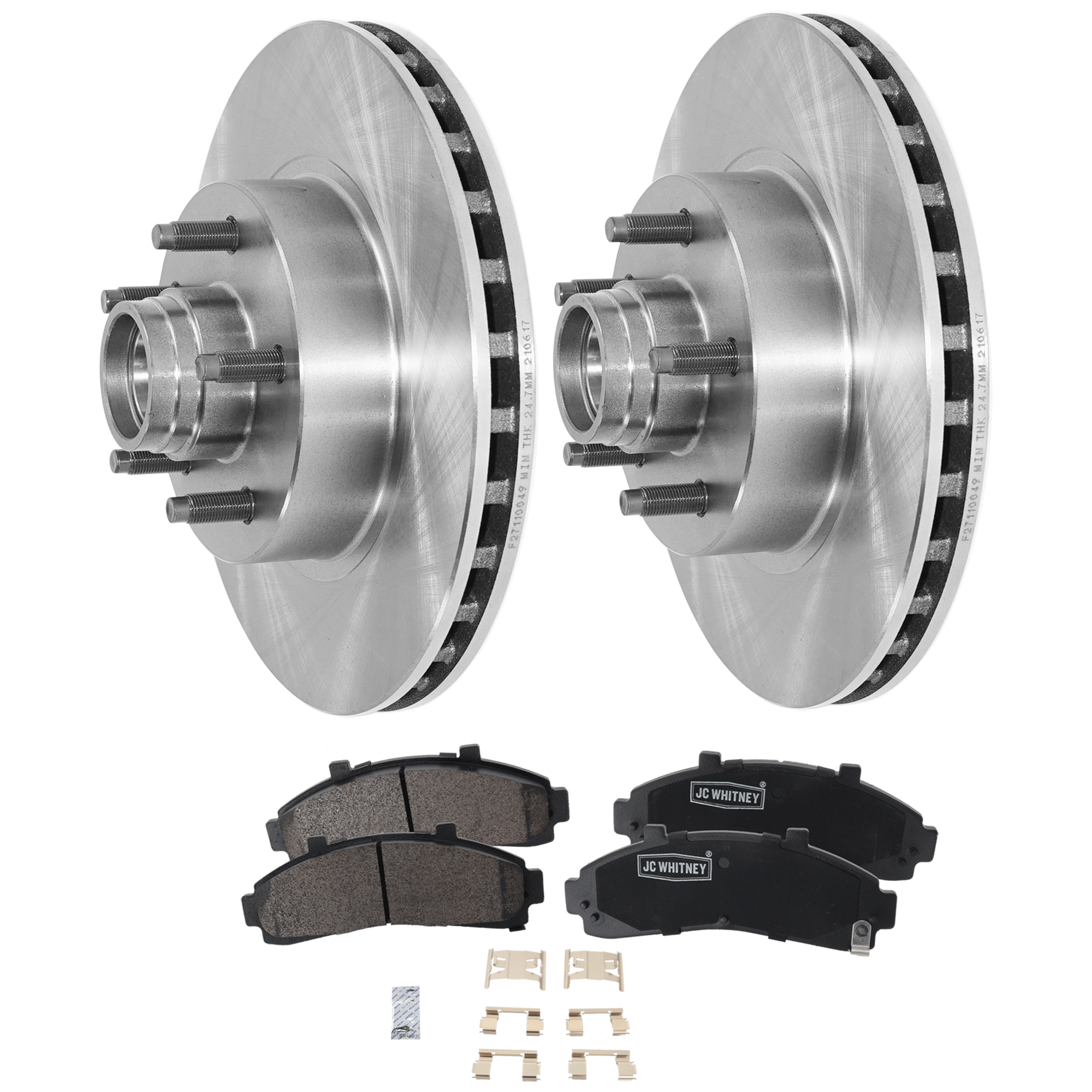 AM EXPLORER 95-01 MAZDA PICKUP 00-03 FRONT BRAKE DISC AND PAD KIT 2 Wheel Set SKU KIT 102425 GD169 OEM F5TZ1102H F6TZ1102GA 4L5Z1102B