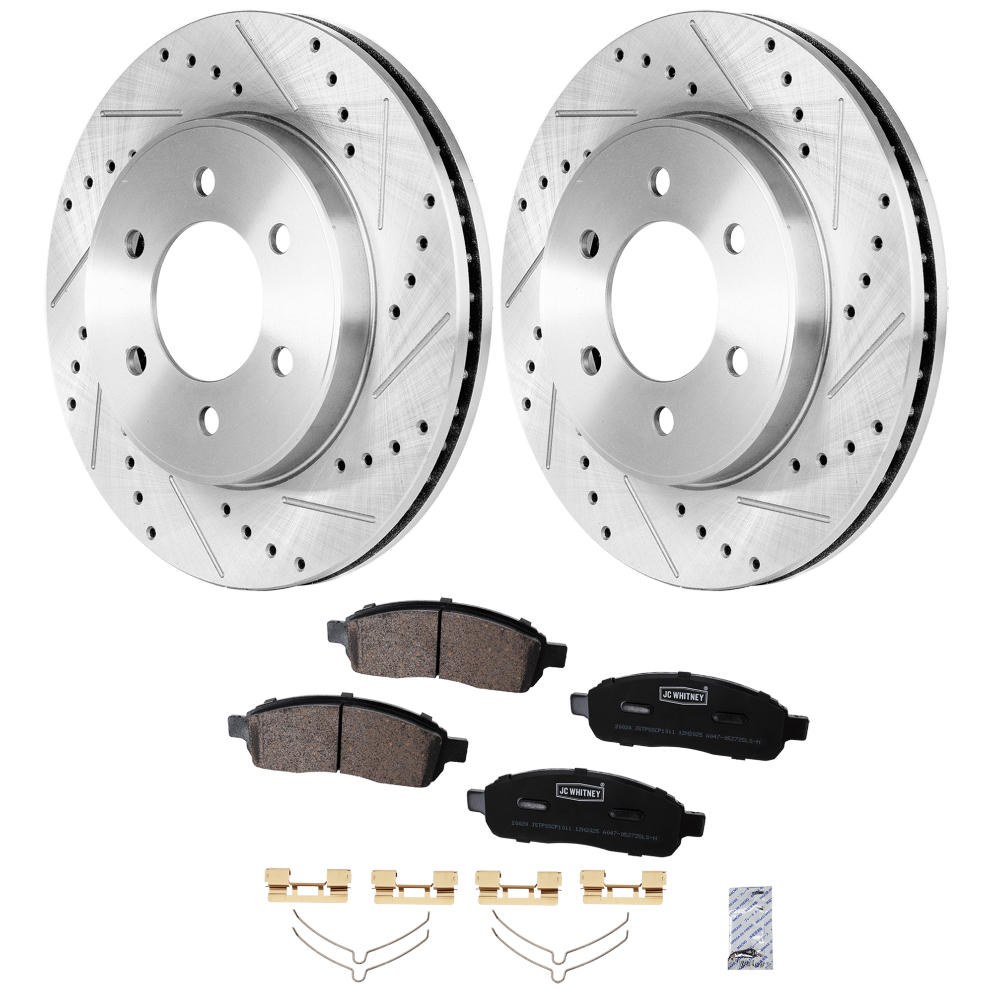 AM F 150-04-08 MARK LT 06-08 FRONT BRAKE DISC AND PAD KIT 2 Wheel Set SKU KIT 102425 GD171 OEM 4L3Z2001AB 4L3Z2001AC 4L3Z2001