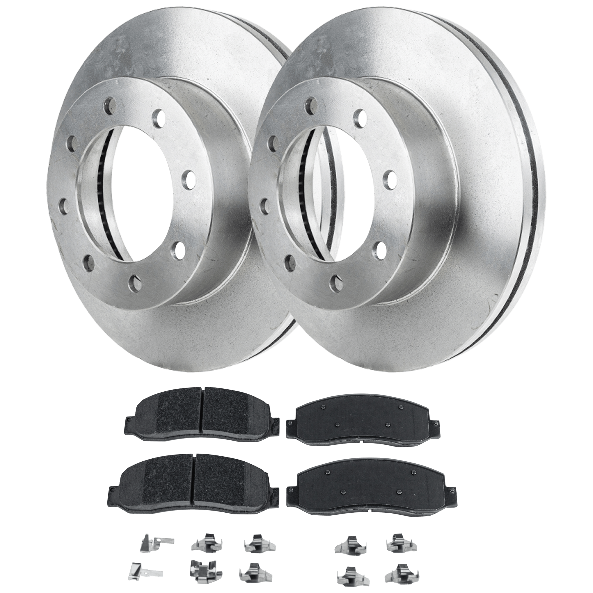 AM F 350 SUPER DUTY 12-12 FRONT BRAKE DISC AND PAD KIT 2 Wheel Set SKU KIT 102425 GD180 OEM DC3Z1125A 8C3Z2001A 8C3Z2001C