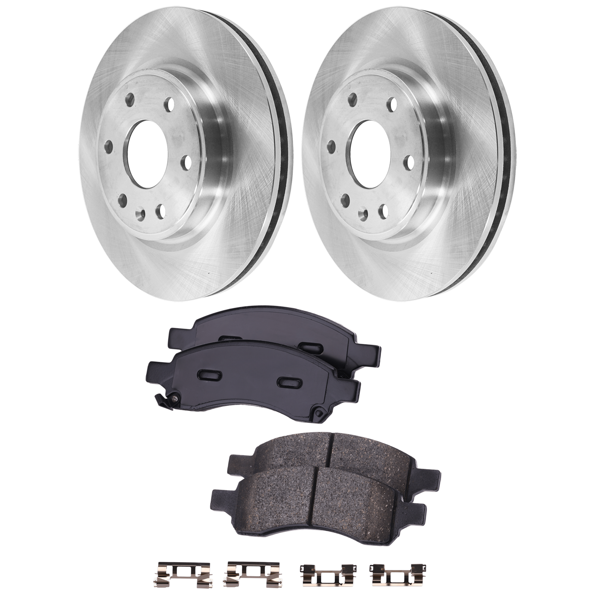 AM ENCLAVE 08-17 OUTLOOK 07-10 FRONT BRAKE DISC AND PAD KIT 2 Wheel Set SKU KIT 102425 GD211 OEM 10390111-25853001-22955495-18A