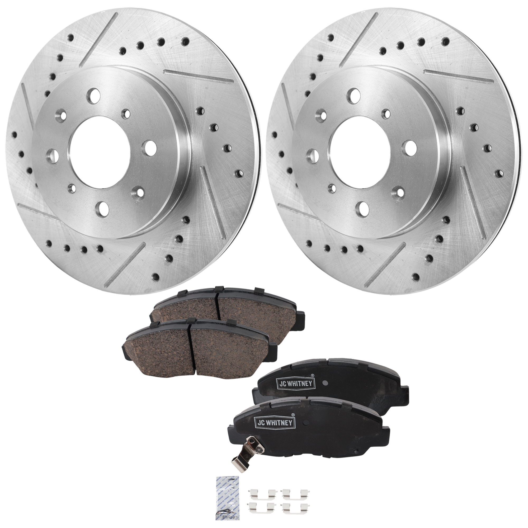 AM CIVIC 96-03 INSIGHT 10-14 FRONT BRAKE DISC AND PAD KIT 2 Wheel Set SKU KIT 102425 GD227 OEM 288-3295-19756-25331-63255-860