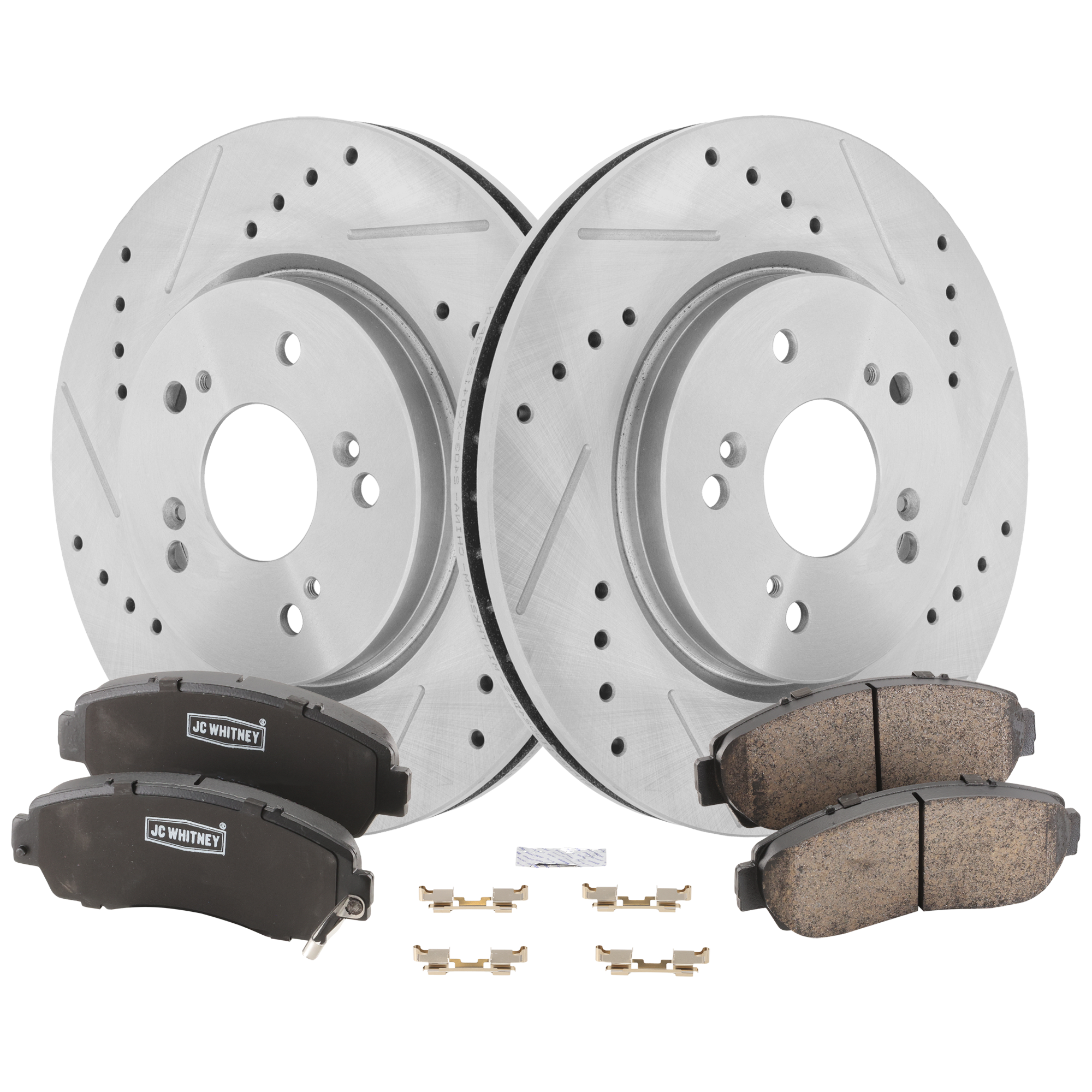 AM RDX 07-12 FRONT BRAKE DISC AND PAD KIT 2 Wheel Set SKU KIT 102425 GD229 OEM 31455-44583-60420-0833007-9003