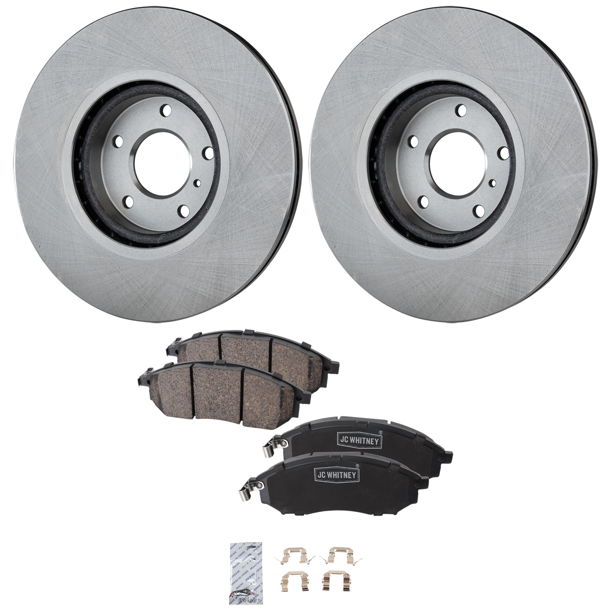 AM INFINITY EX35-08-12 NISSAN 370Z 09-20 FRONT BRAKE DISC AND PAD KIT 2 Wheel Set SKU KIT 102425 GD259 OEM 40206CA010-40206EG000-41060AR0