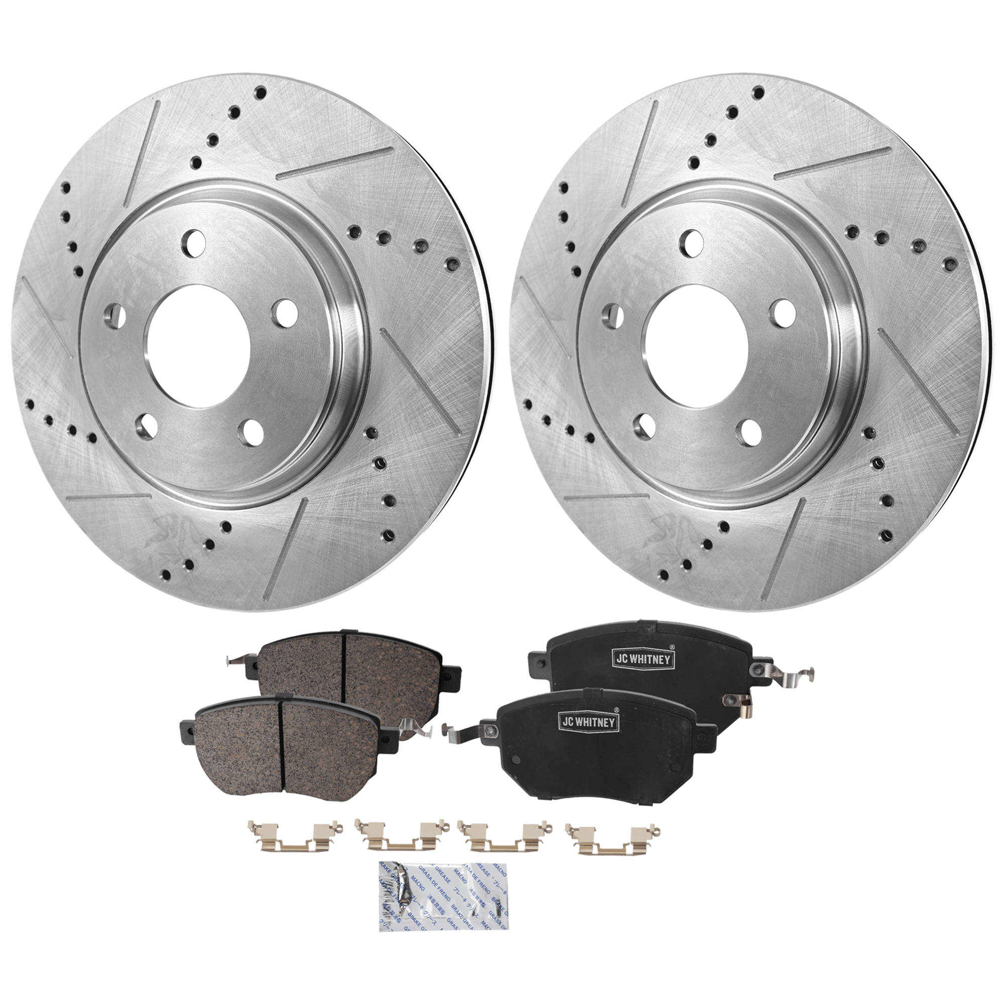 AM MURANO 04-11 FRONT BRAKE DISC AND PAD KIT 2 Wheel Set SKU KIT 102425 GD263 OEM 41060CA090-41060CA092-41060CA0