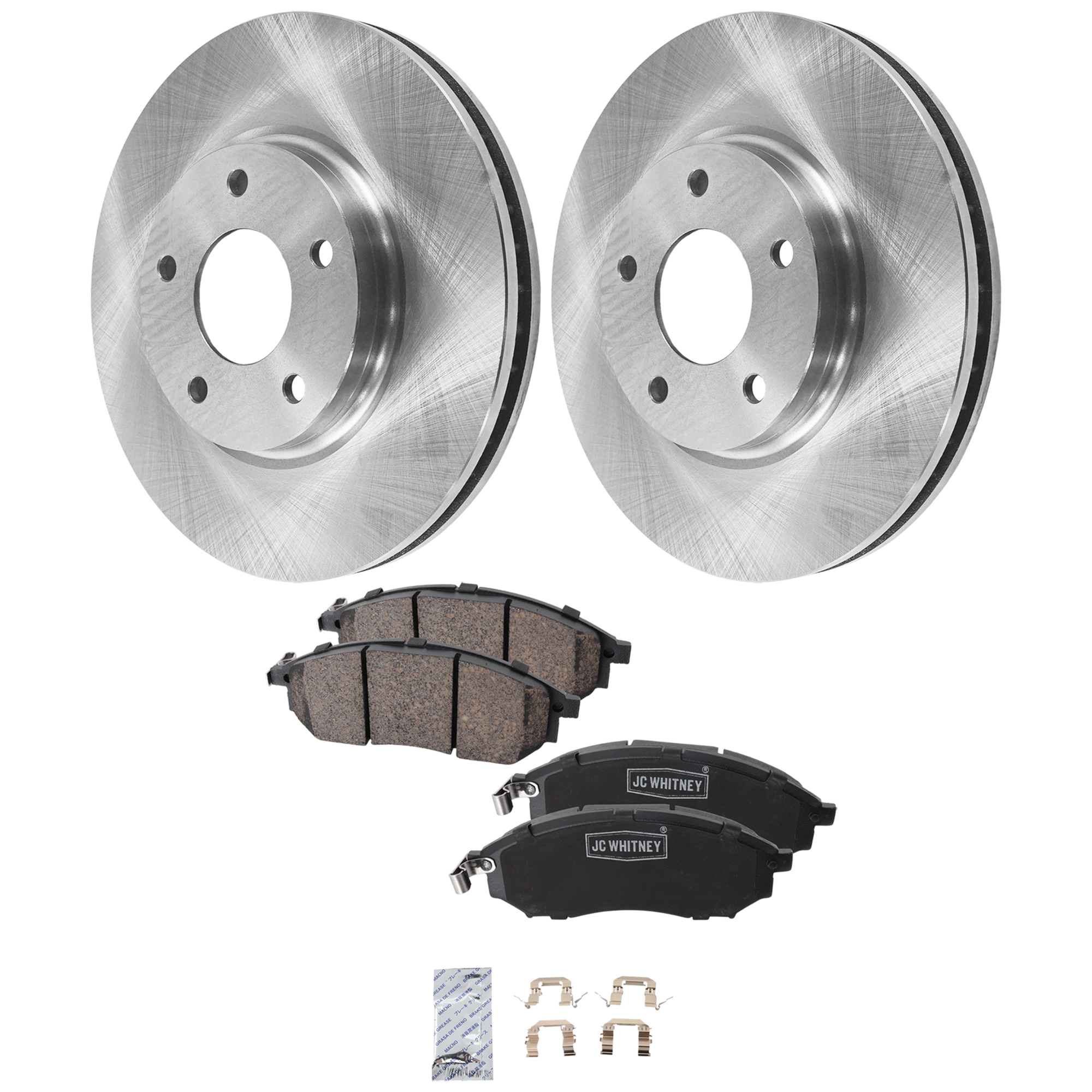 AM M45-03-04 Q45-02-06 FRONT BRAKE DISC AND PAD KIT 2 Wheel Set SKU KIT 102425 GD269 OEM 40206WL80A 40206ZM00A 40206CK0