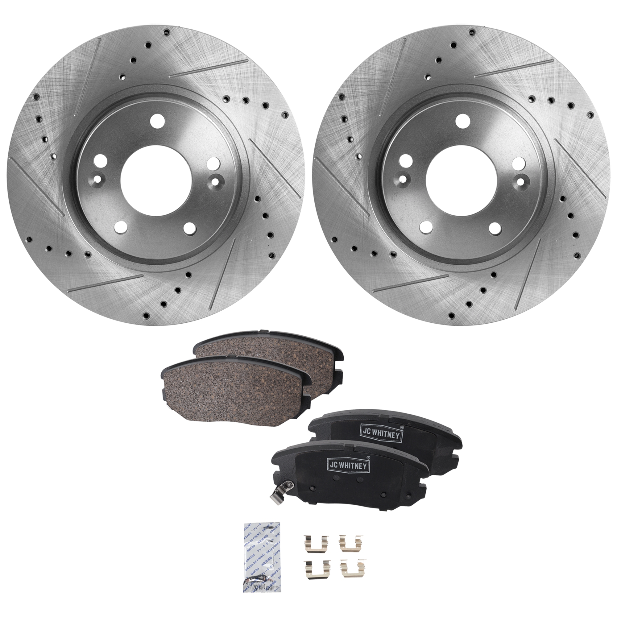 AM SONATA 06-10 FRONT BRAKE DISC AND PAD KIT 2 Wheel Set SKU KIT 102425 GD296 OEM 31427-60289-145832-0833006-900