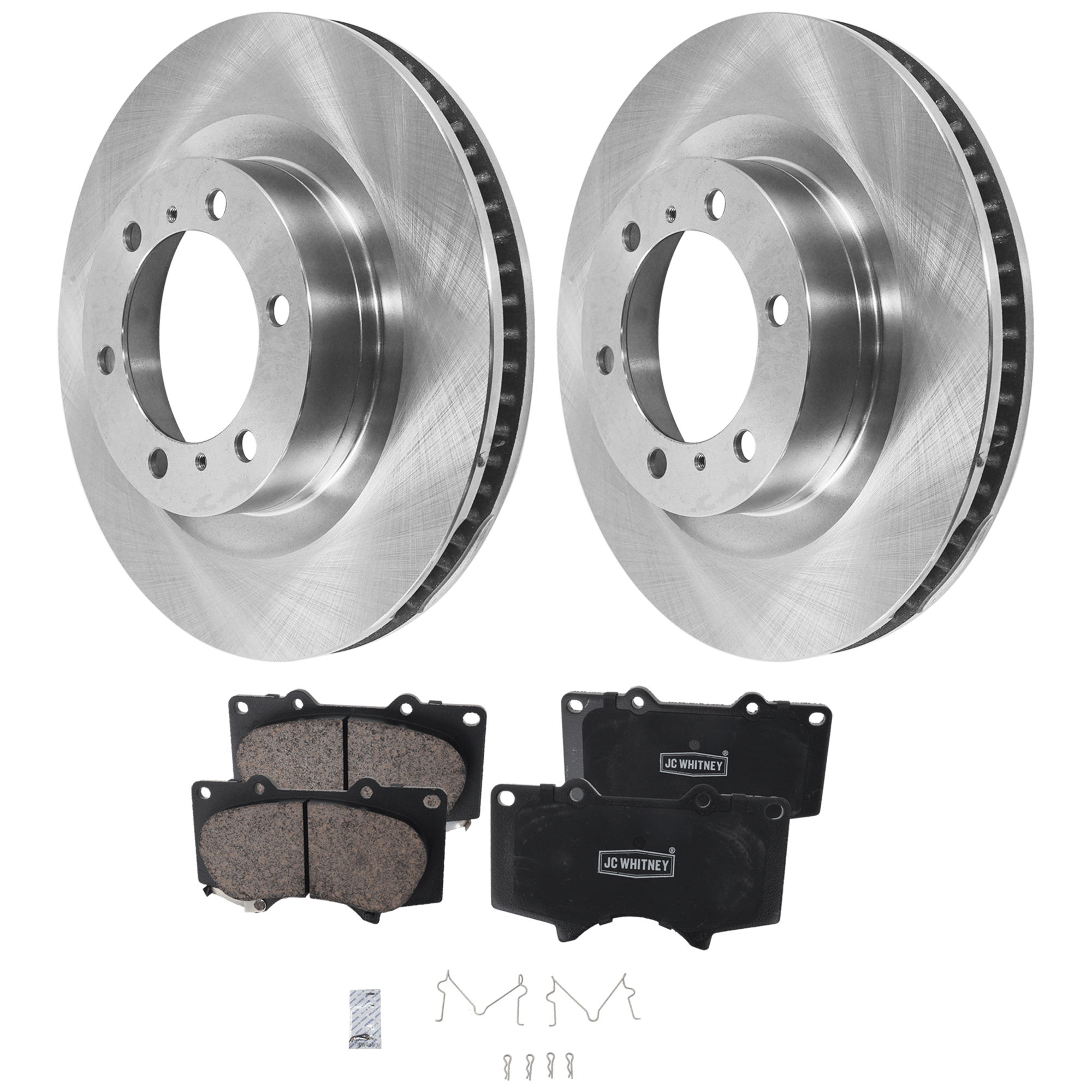AM GX460-4RUNNER 10-22 FRONT BRAKE DISC AND PAD KIT 2 Wheel Set SKU KIT 102425 GD302 OEM 31554-44714-44819-0833465-8501