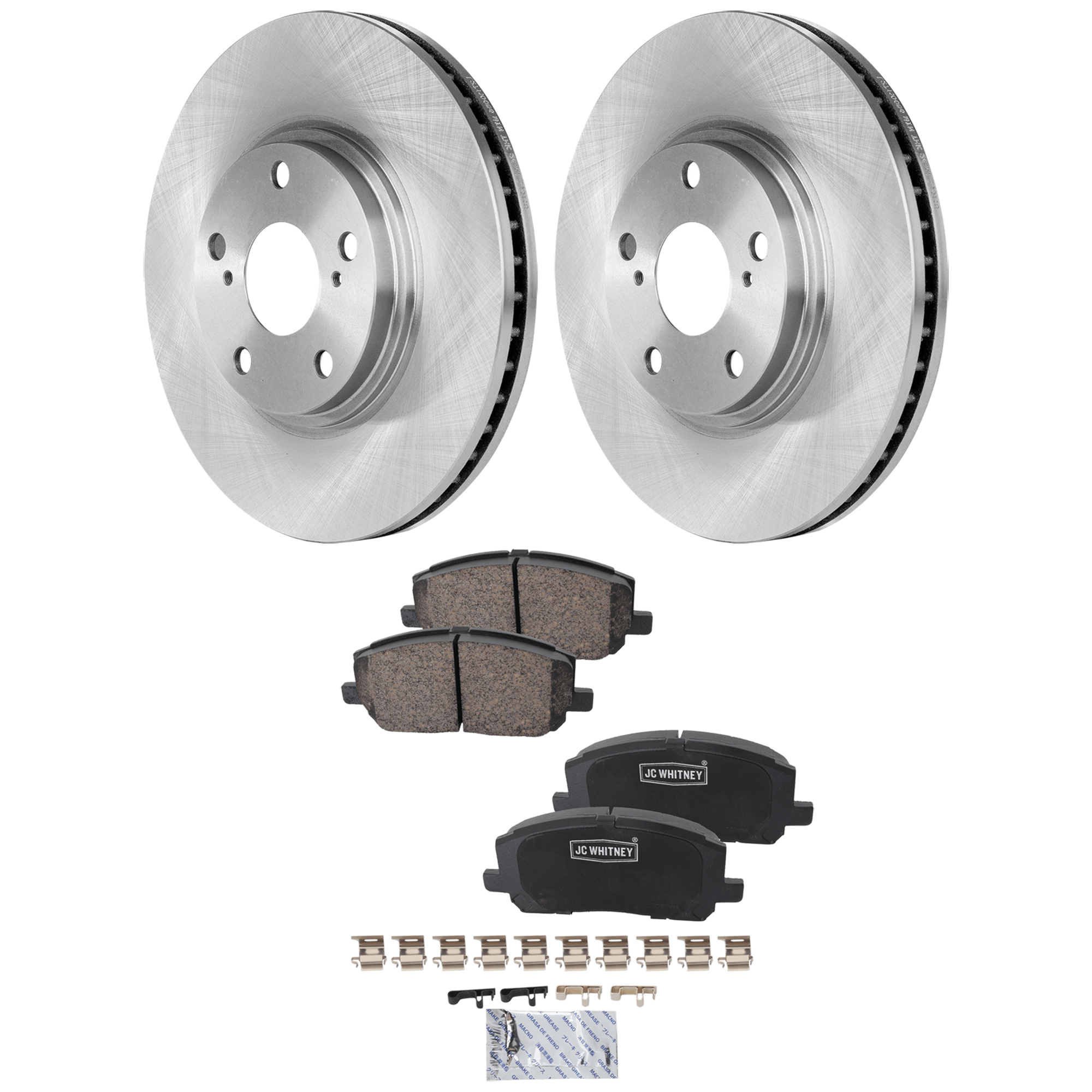 AM HIGHLANDER 01-07 FRONT BRAKE DISC AND PAD KIT 2 Wheel Set SKU KIT 102425 GD308 OEM 4351248011-0446548030