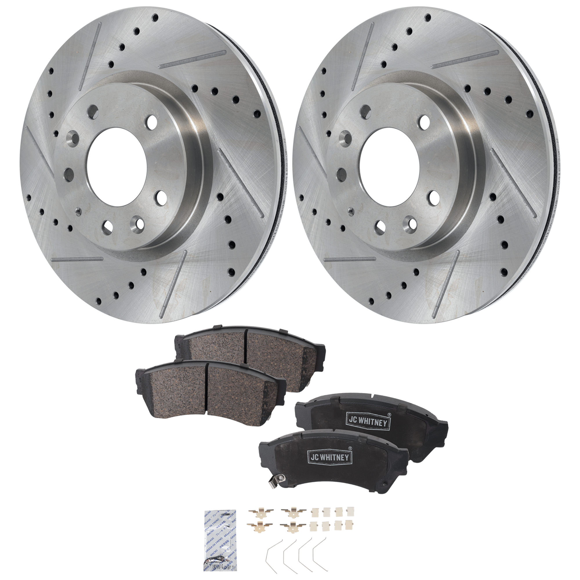 AM FUSION 06-12 FRONT BRAKE DISC AND PAD KIT 2 Wheel Set SKU KIT 102425 GD323 OEM 42151-54142-145668-492745-6804