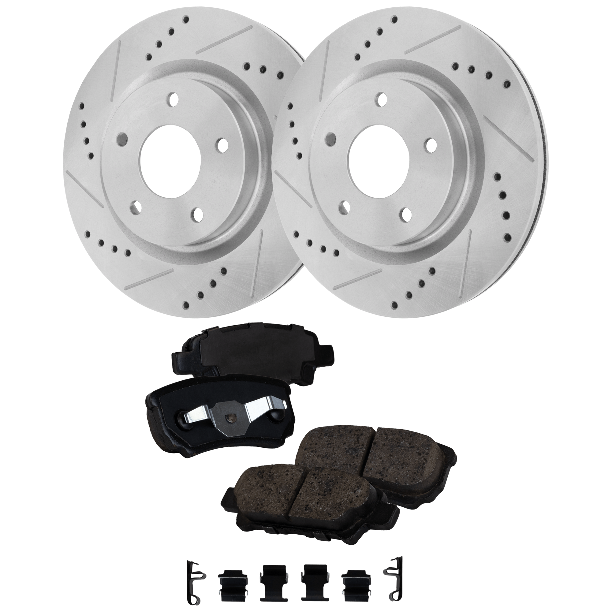 AM ALTIMA 13-13 FRONT BRAKE DISC AND PAD KIT 2 Wheel Set SKU KIT 102425 GD332 OEM 31464-44589-60430-476245-08330