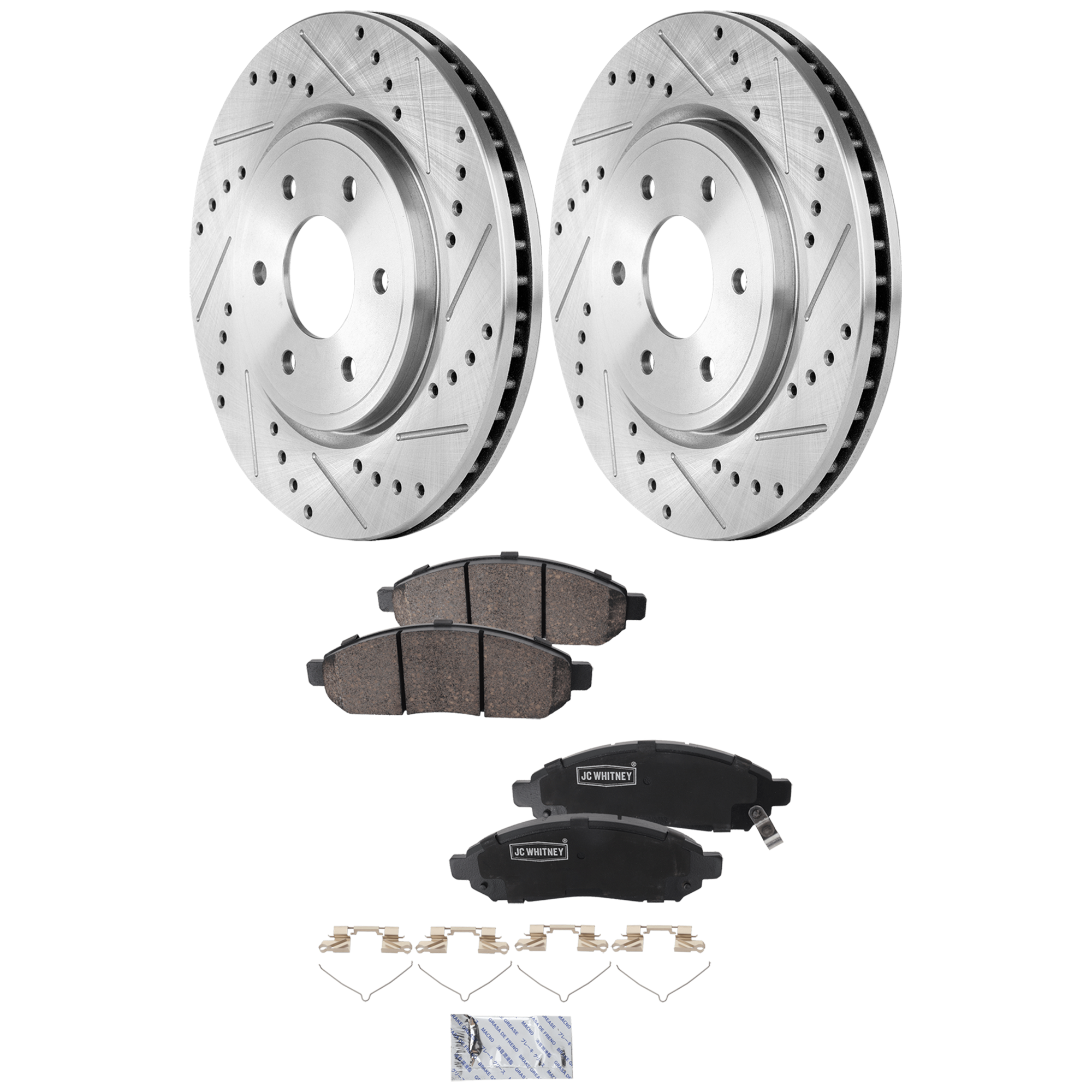AM FRONTIER 05-23 FRONT BRAKE DISC AND PAD KIT 2 Wheel Set SKU KIT 102425 GD340 OEM 31412-44310-60292-0832978-9002