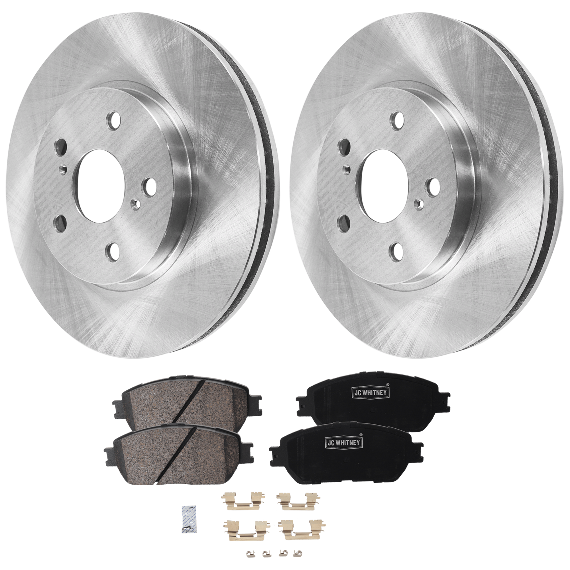 AM SIENNA 04-10 FRONT BRAKE DISC AND PAD KIT 2 Wheel Set SKU KIT 102425 GD377 OEM 4351233100-4351228180-43512281